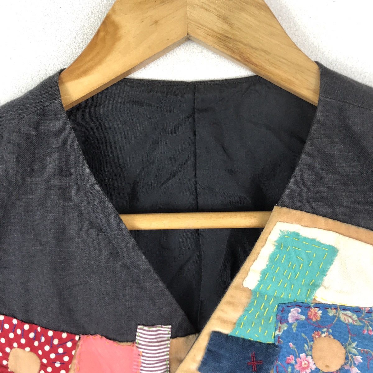 Issey Miyake Issey Miyake Japan Patchwork Design Vest Made in Japan Size 34S - 3 Thumbnail
