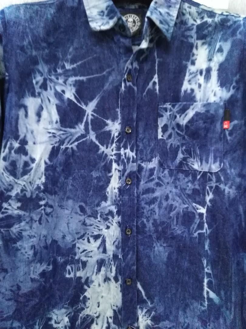 Japanese Brand Diviner Reckless Life Chambray Acid Wash Button ups Shirt Size US M / EU 48-50 / 2 - 2 Thumbnail