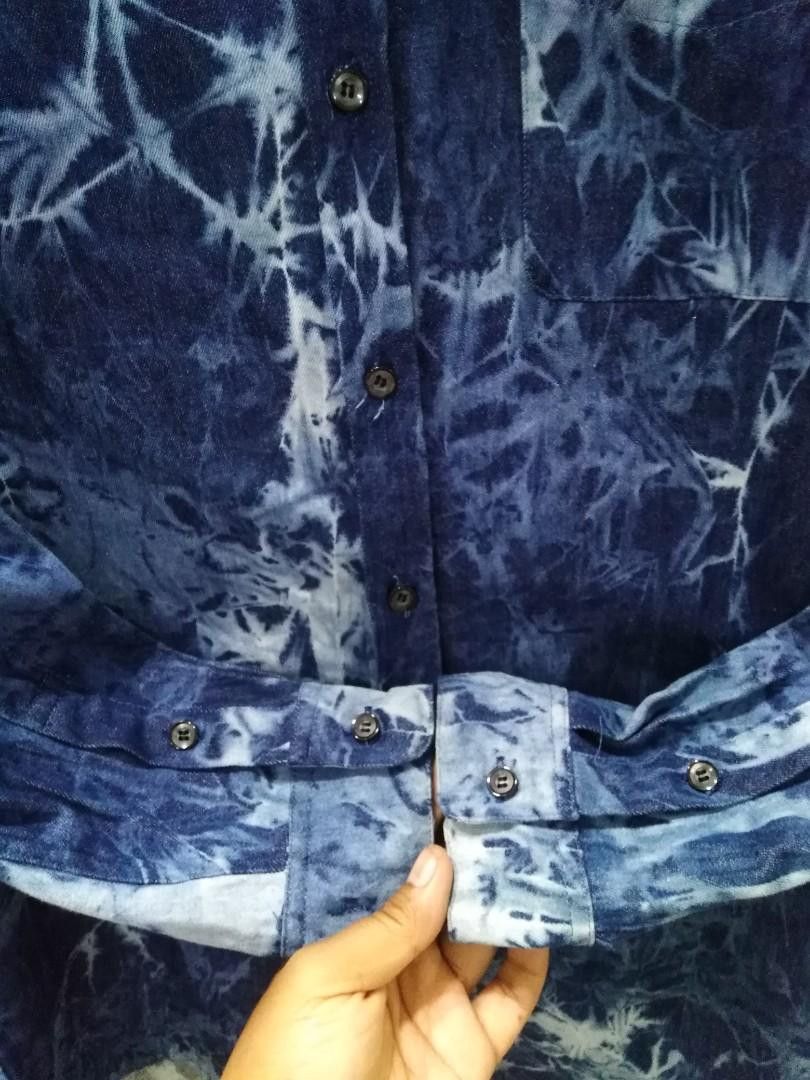 Japanese Brand Diviner Reckless Life Chambray Acid Wash Button ups Shirt Size US M / EU 48-50 / 2 - 7 Thumbnail