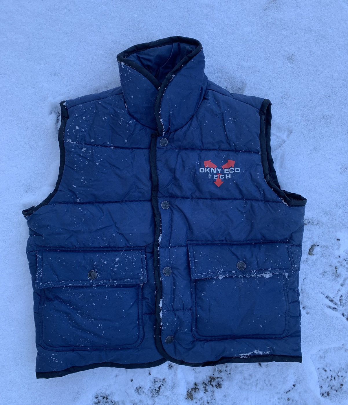 DKNY DKNY Eco tech vintage big logo puffer vest Size US M / EU 48-50 / 2 - 2 Thumbnail
