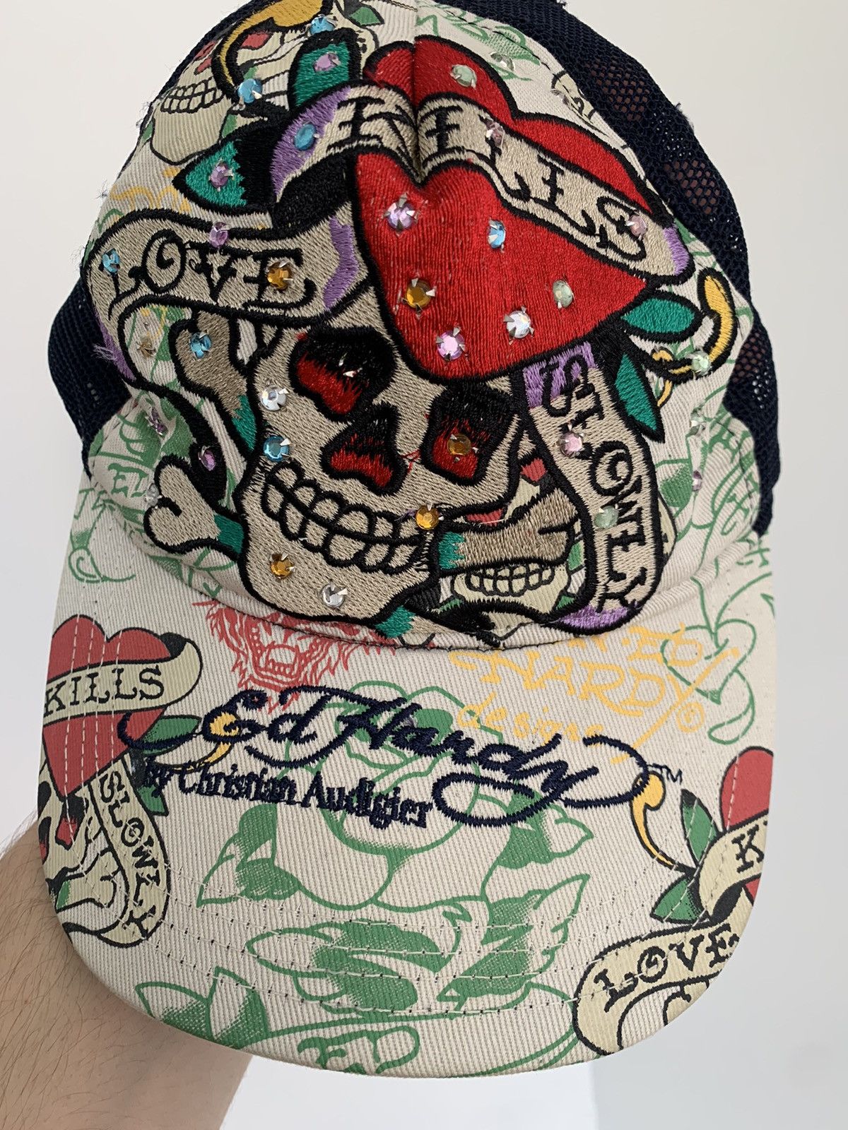 Christian Audigier Ed Hardy By Christian Audigier love kills slowly trucket cap Size ONE SIZE - 1 Thumbnail