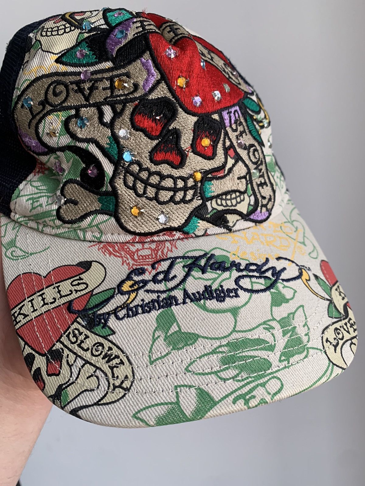 Christian Audigier Ed Hardy By Christian Audigier love kills slowly trucket cap Size ONE SIZE - 14 Thumbnail