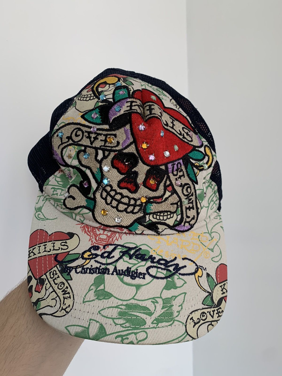 Christian Audigier Ed Hardy By Christian Audigier love kills slowly trucket cap Size ONE SIZE - 2 Thumbnail