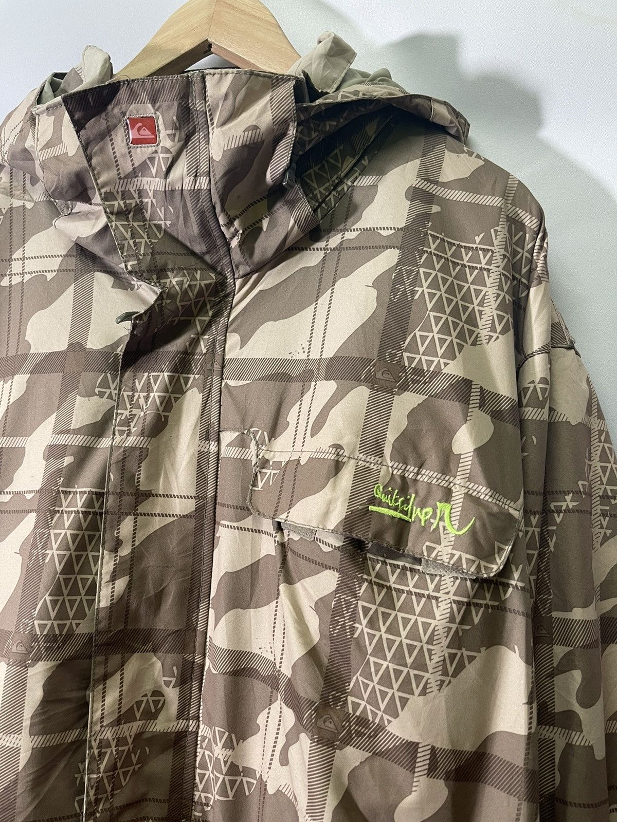 Quicksilver × Vintage VINTAGE QUICKSILVER CAMO HOODIE JACKET Size US L / EU 52-54 / 3 - 4 Thumbnail