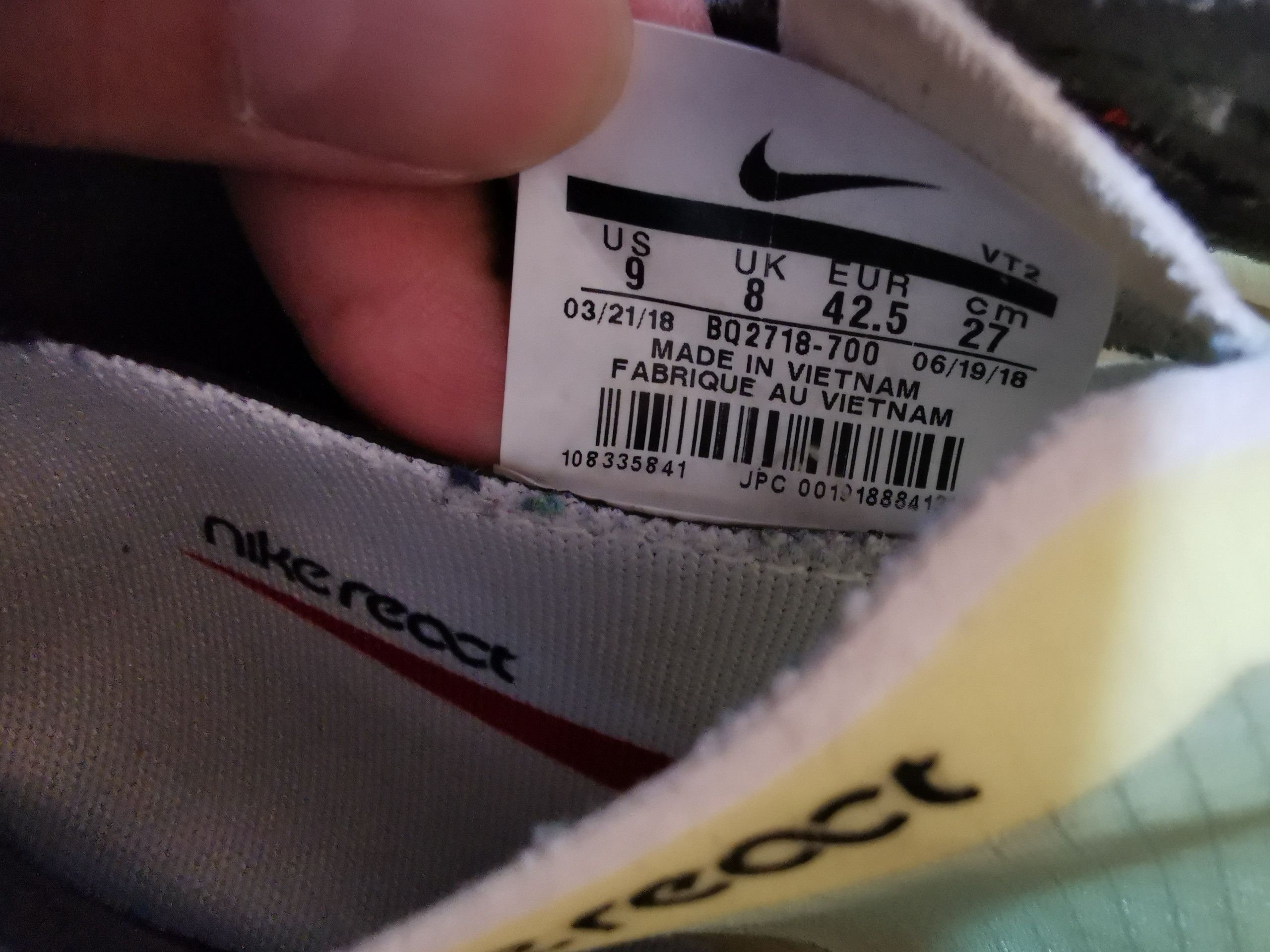 Nike × Undercover Nike React 87 Undercover Volt Size US 9 / EU 42 - 5 Thumbnail