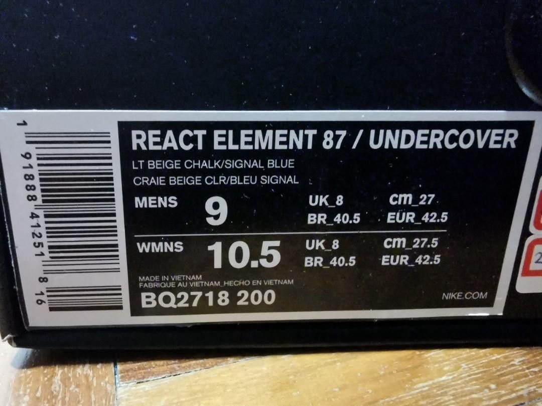 Nike × Undercover Nike React 87 Undercover - Chalk Size US 9 / EU 42 - 8 Thumbnail
