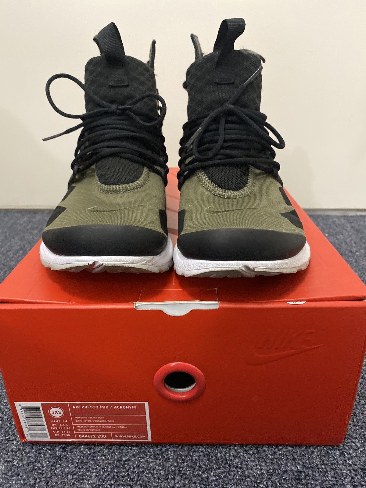 Nike Acronym x Air Presto Mid Olive 2016 | Grailed