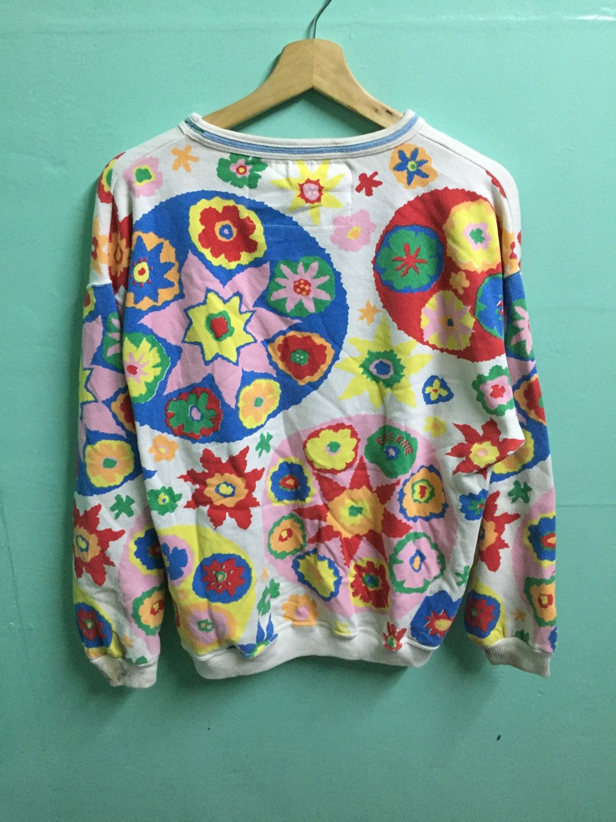 Japanese Brand × Vintage Vintage FLOWER COLOURFUL sweatshirt Size US M / EU 48-50 / 2 - 5 Thumbnail