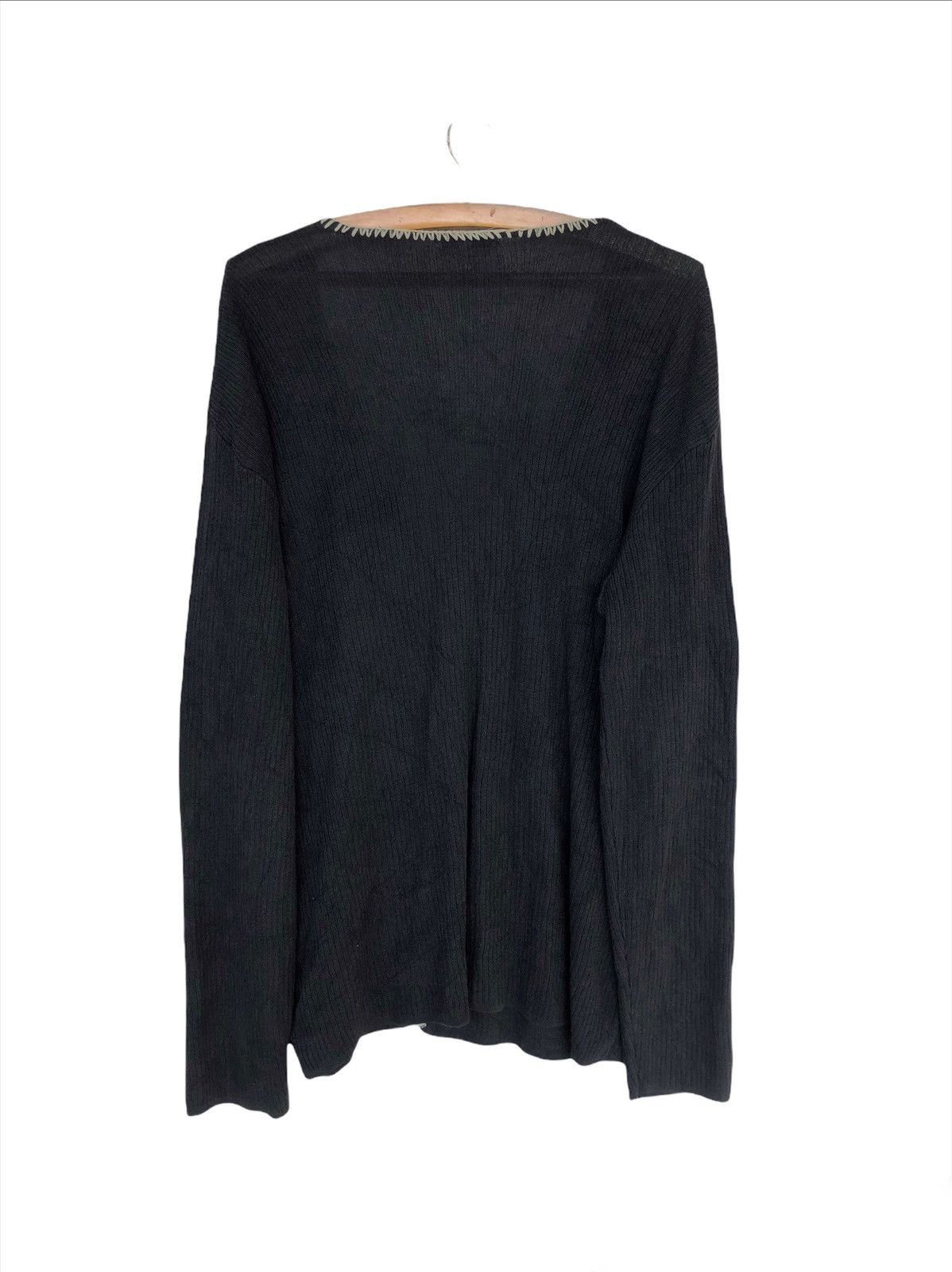 Emporio Armani 1990s Emporio Armani 🇮🇹 Made Cable Knit Waffle Cardigan Size US XL / EU 56 / 4 - 3 Thumbnail