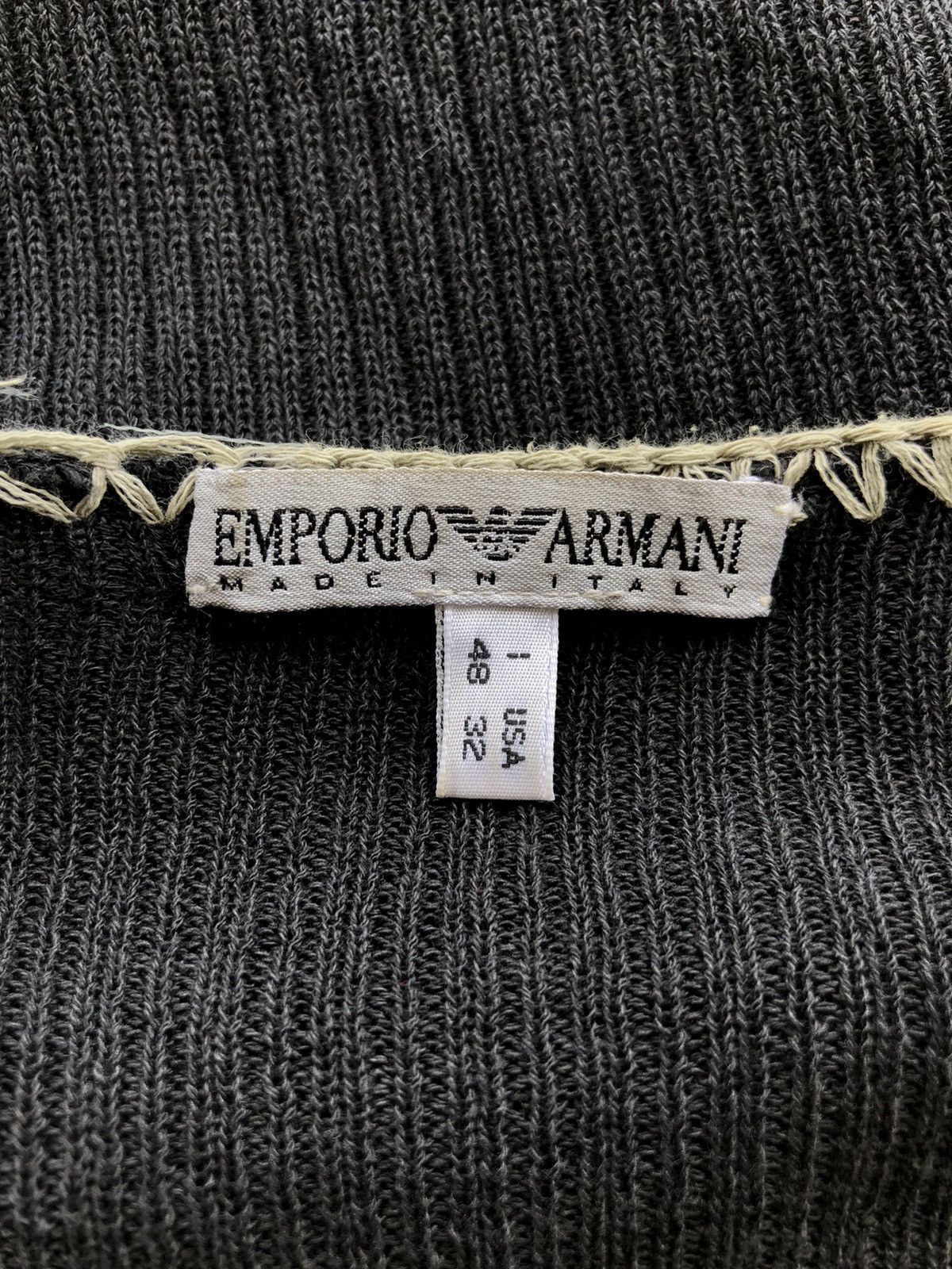 Emporio Armani 1990s Emporio Armani 🇮🇹 Made Cable Knit Waffle Cardigan Size US XL / EU 56 / 4 - 5 Thumbnail