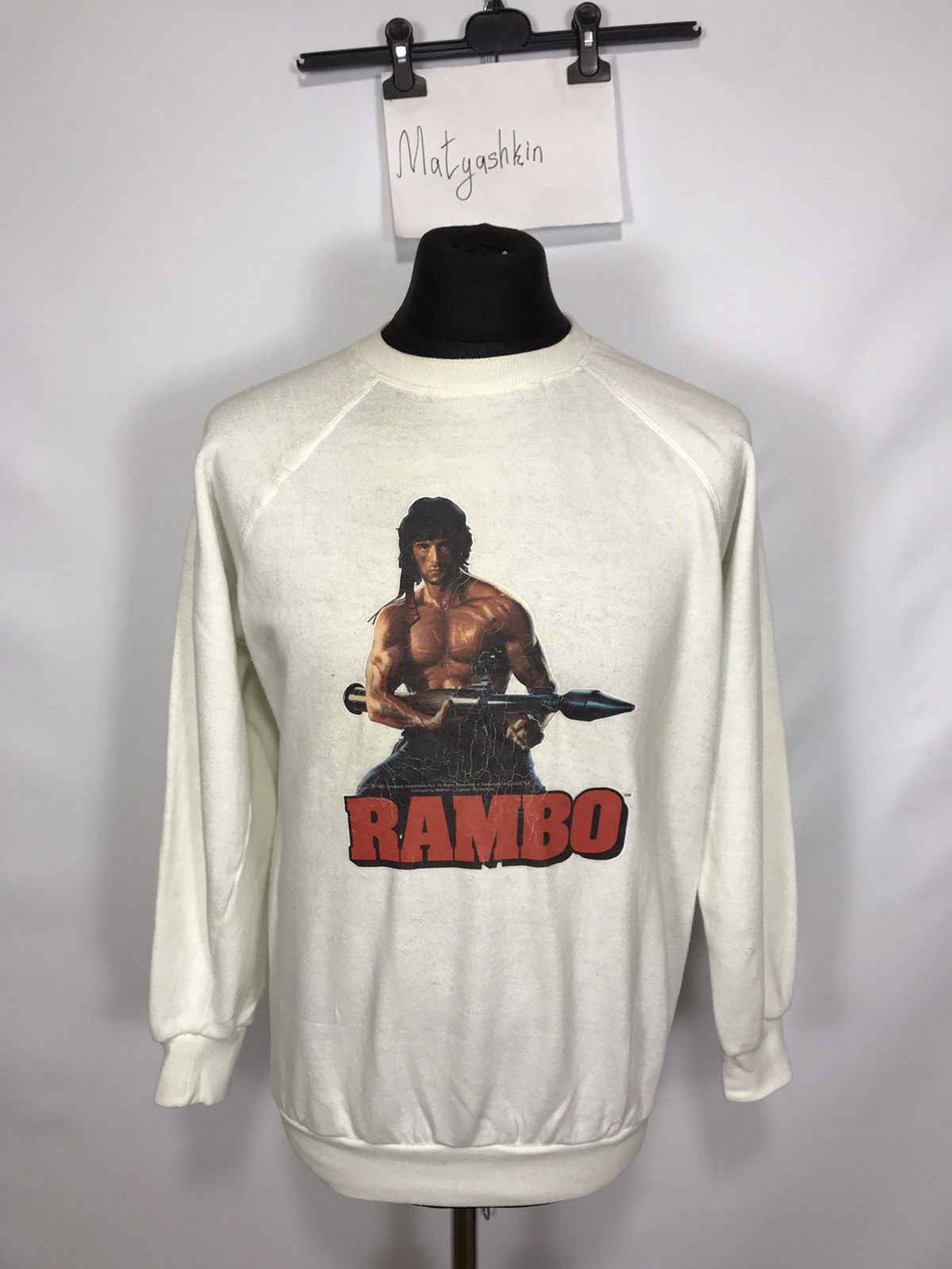 Movie × Vintage 1985 Rambo Sylvester Stallone sweatshirt | Grailed