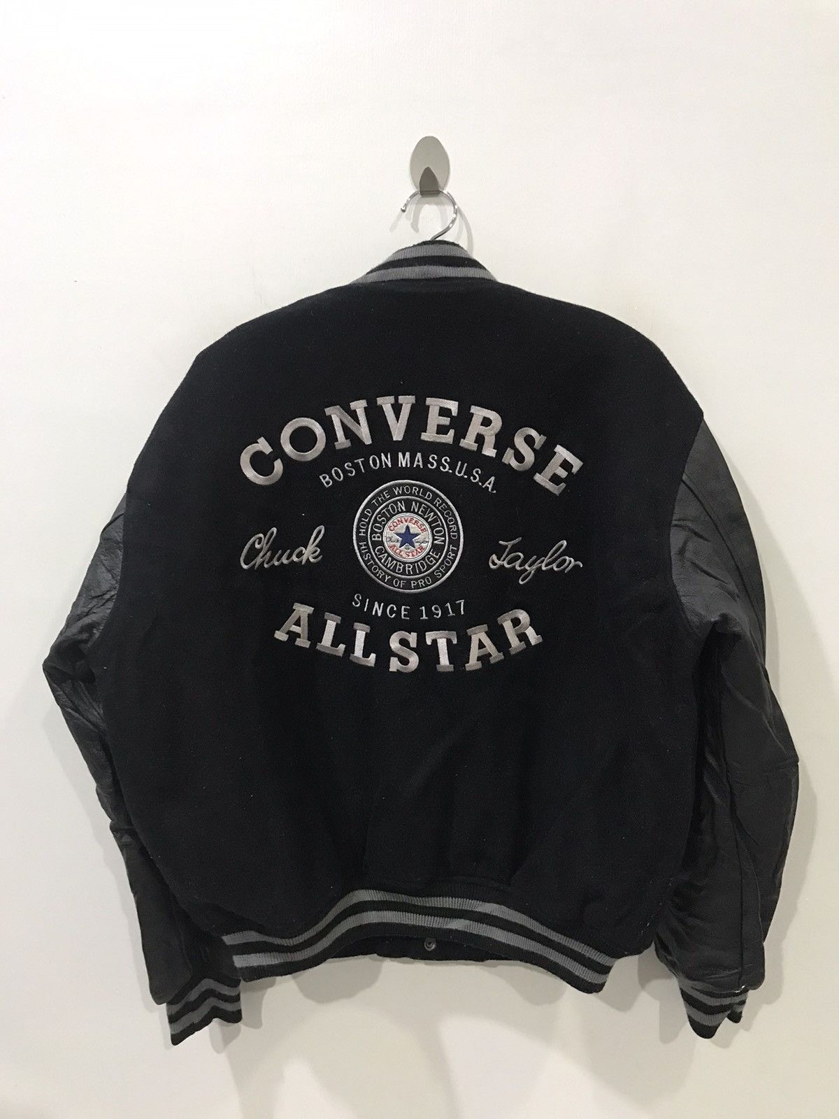 Converse CONVERSE Rare Dope Sick Leather Sleeve Varsity Jacket Size US L / EU 52-54 / 3 - 1 Thumbnail