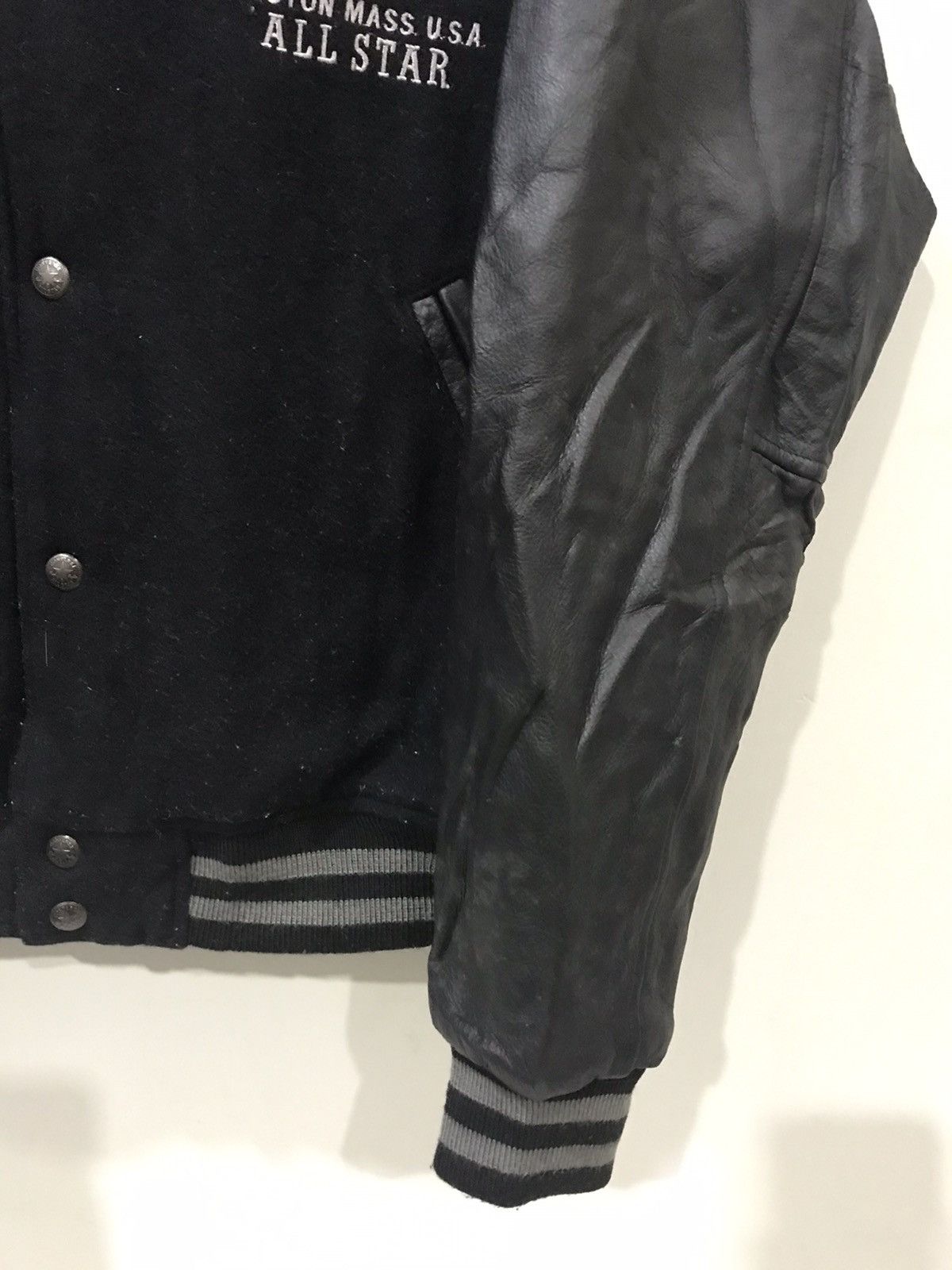 Converse CONVERSE Rare Dope Sick Leather Sleeve Varsity Jacket Size US L / EU 52-54 / 3 - 6 Thumbnail