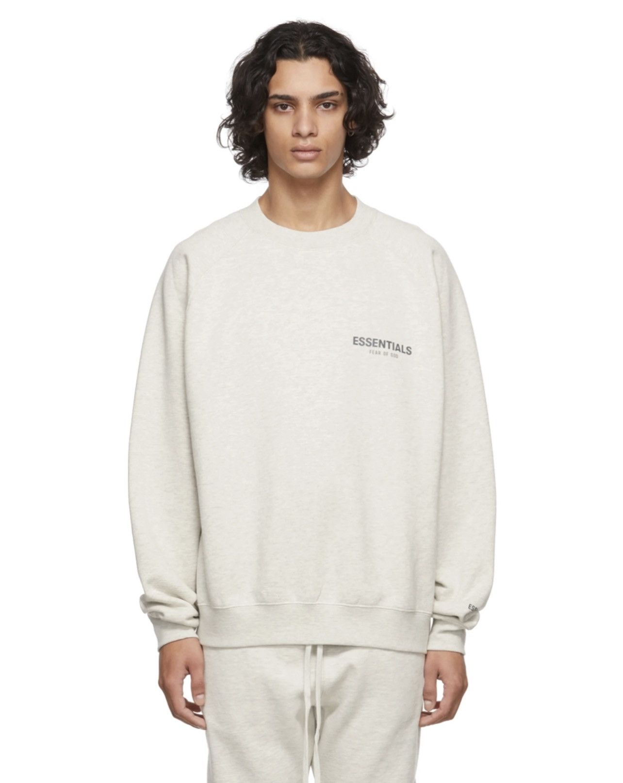 Fear of God ESSENTIALS Off White Crewneck Sweatshirt Grailed