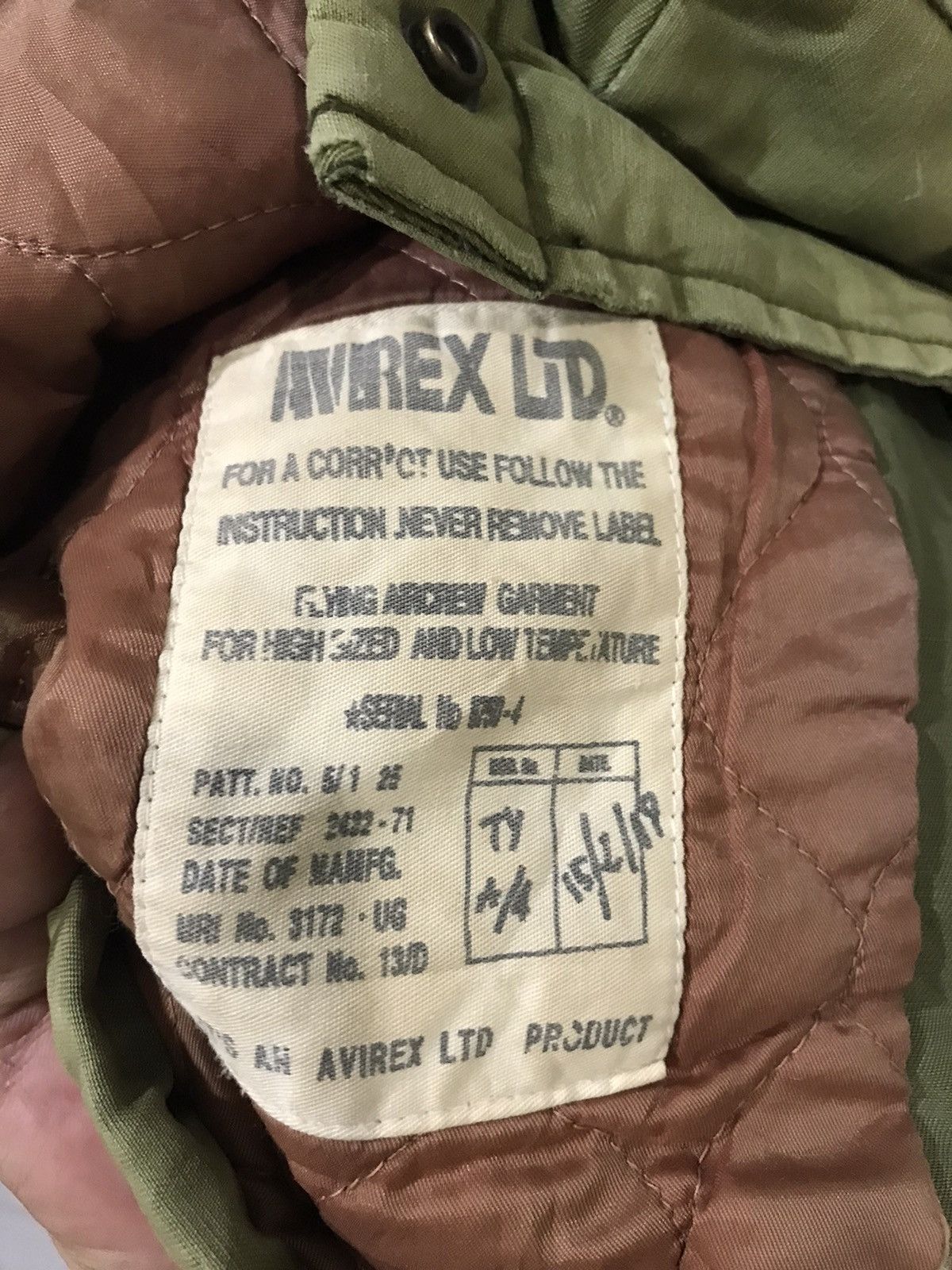 Avirex DISPLAY ITEM!! Very Rare AVIREX Monkey Jacket Size US S / EU 44-46 / 1 - 20 Thumbnail