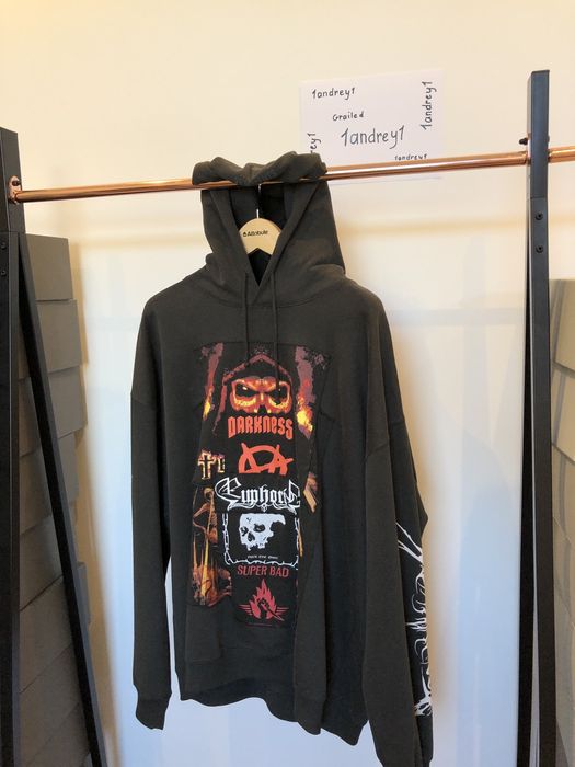 Vetements VETEMENTS RARE metal patch hoodie NEW Grailed