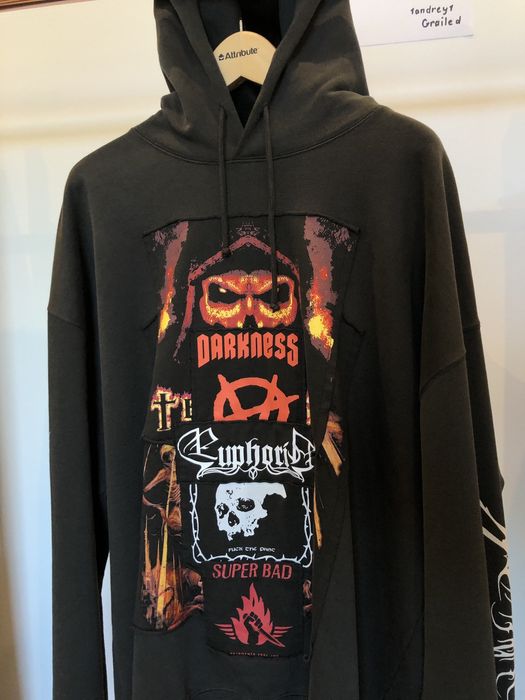 Vetements VETEMENTS RARE metal patch hoodie NEW Grailed