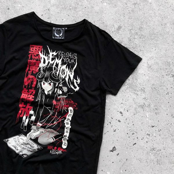 Killstar Killstar Release Me Anime Black T-Shirt | Grailed