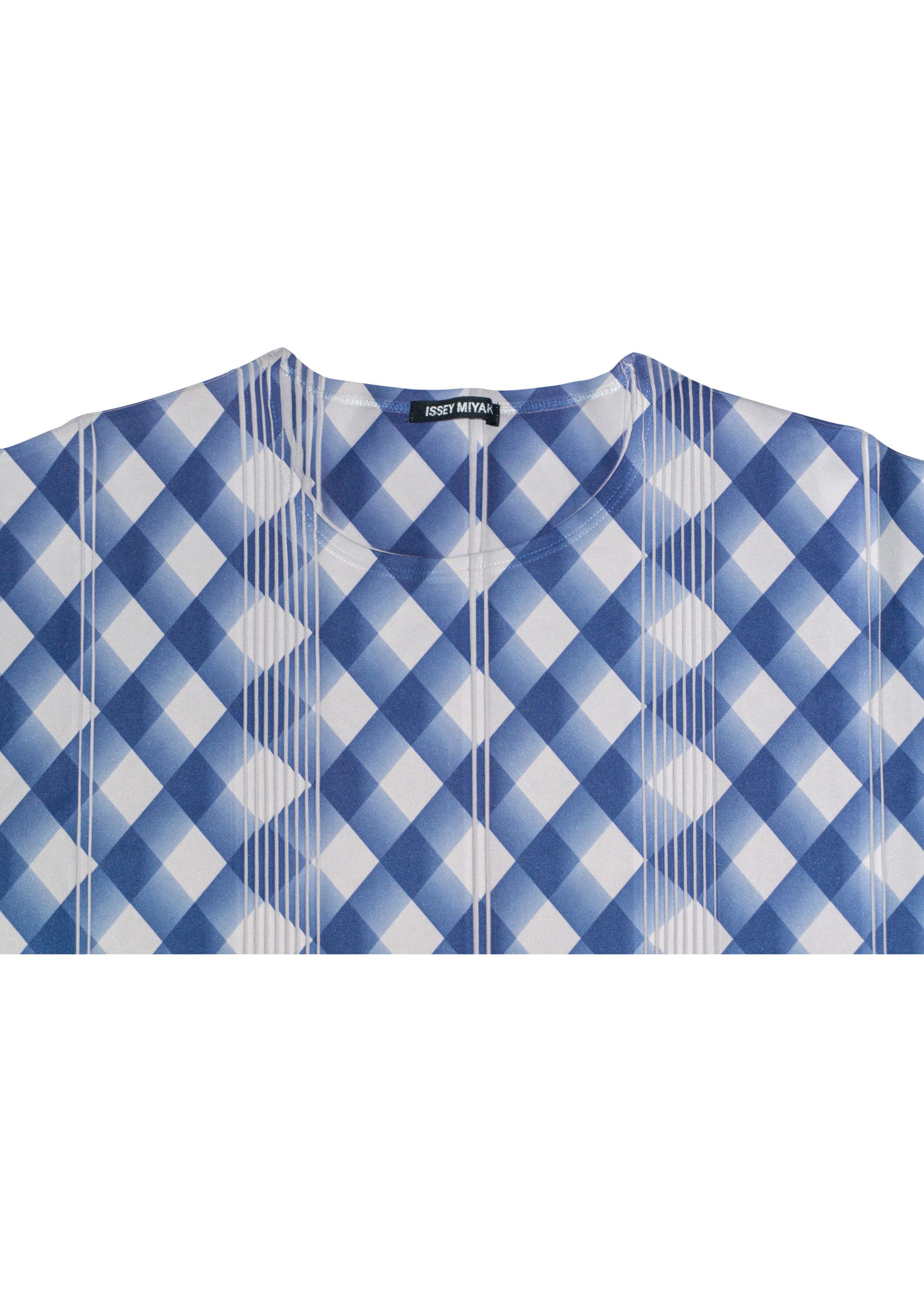Issey Miyake Issey Miyake Pleated Check Tee Size US M / EU 48-50 / 2 - 2 Thumbnail