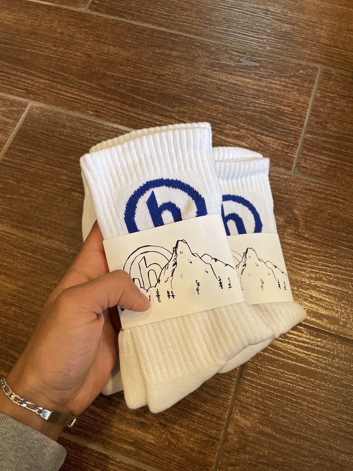 HIDDEN HIDDEN NY Socks Blue/White x3!!!!! Size ONE SIZE - 2 Thumbnail