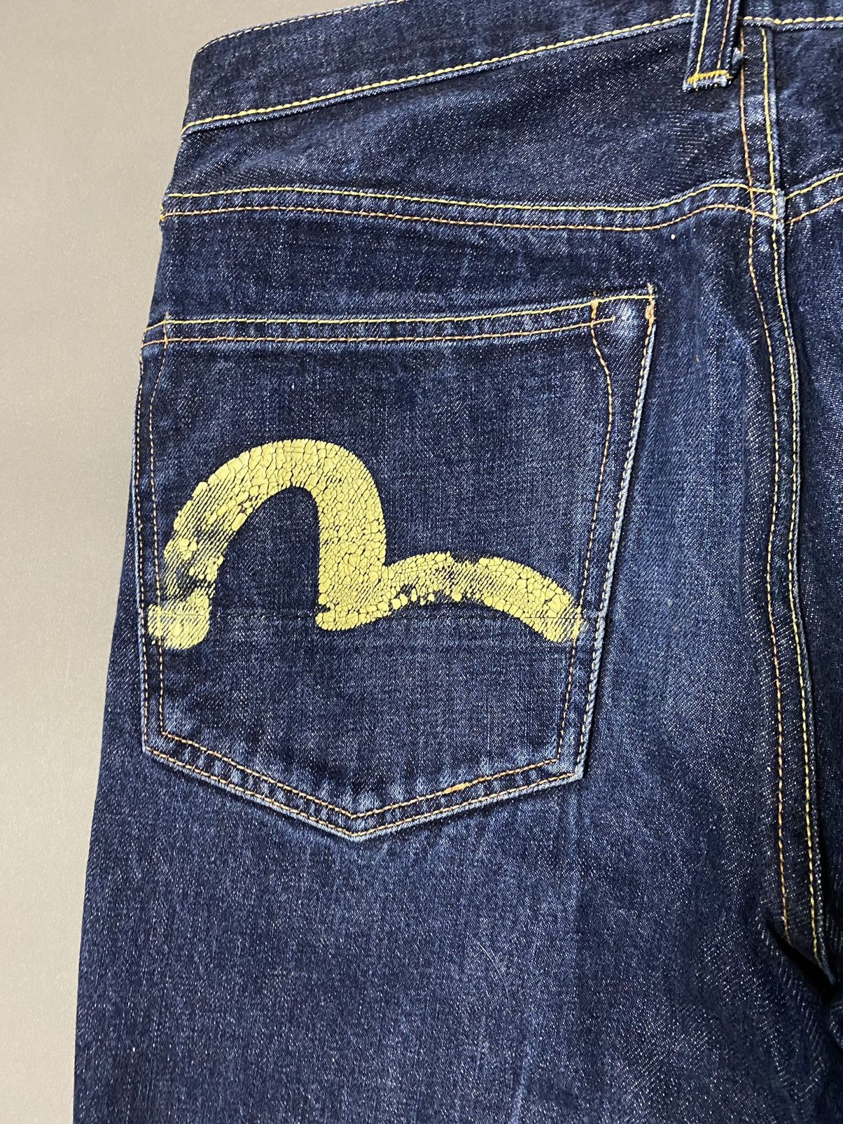 Evisu Evisu Japan vintage selvedge jeans navy denim yellow seagull Size US 32 / EU 48 - 5 Thumbnail