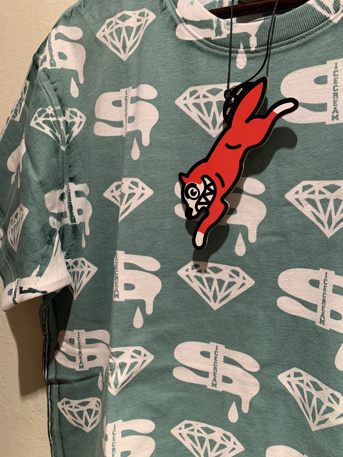 Billionaire Boys Club × Icecream × Pharrell *RARE* New Ice Cream Diamond & Dollar Garment Dye Shirt S&M Size US M / EU 48-50 / 2 - 3 Thumbnail
