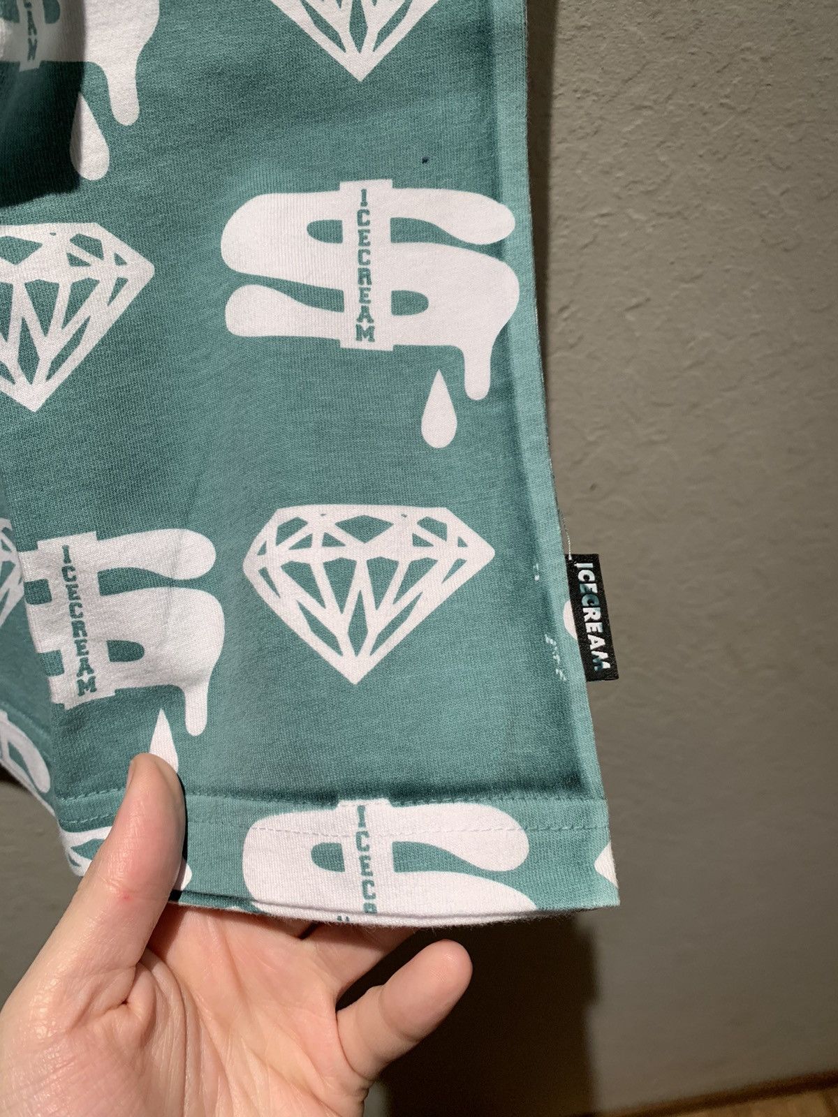 Billionaire Boys Club × Icecream × Pharrell *RARE* New Ice Cream Diamond & Dollar Garment Dye Shirt S&M Size US M / EU 48-50 / 2 - 5 Thumbnail