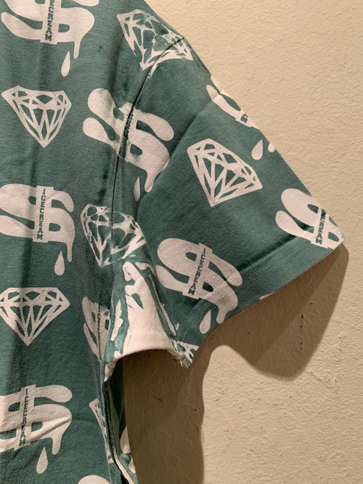 Billionaire Boys Club × Icecream × Pharrell *RARE* New Ice Cream Diamond & Dollar Garment Dye Shirt S&M Size US M / EU 48-50 / 2 - 4 Thumbnail