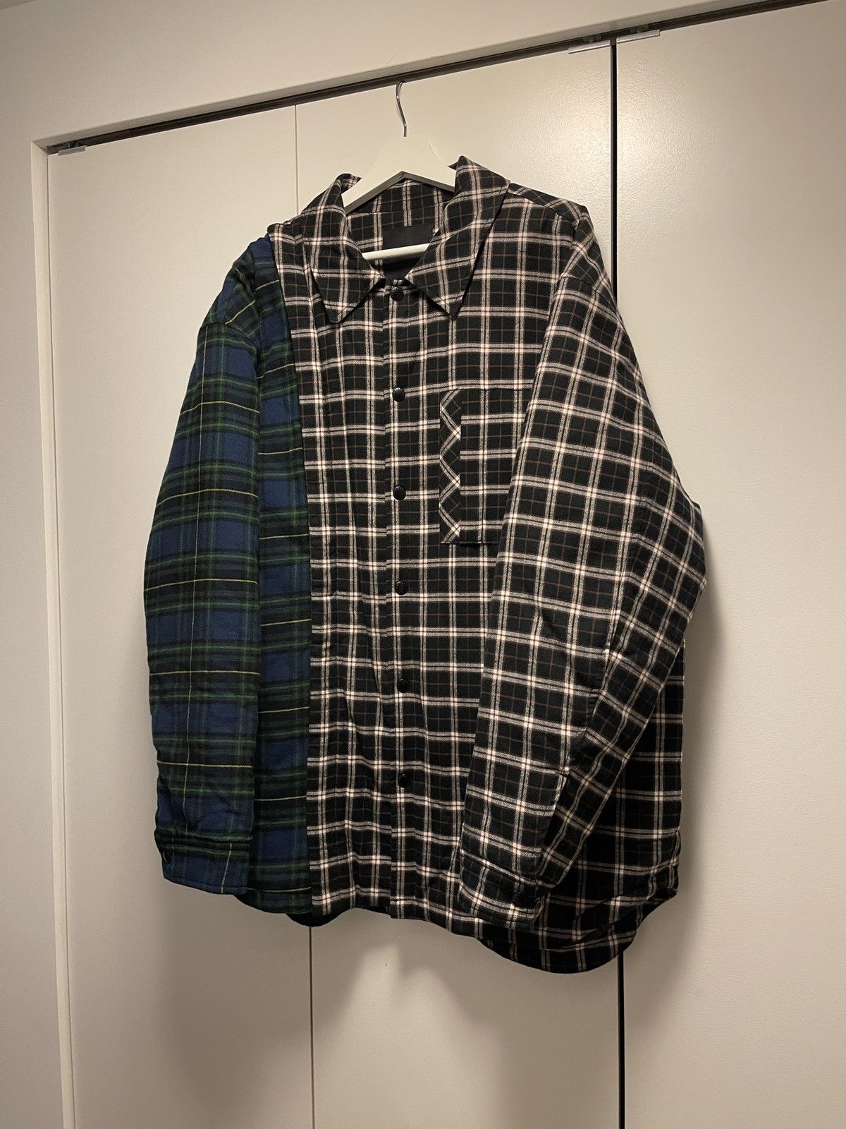 NONA9ON Padded Flannel Shirt Jacket Balenciaga Kanye West