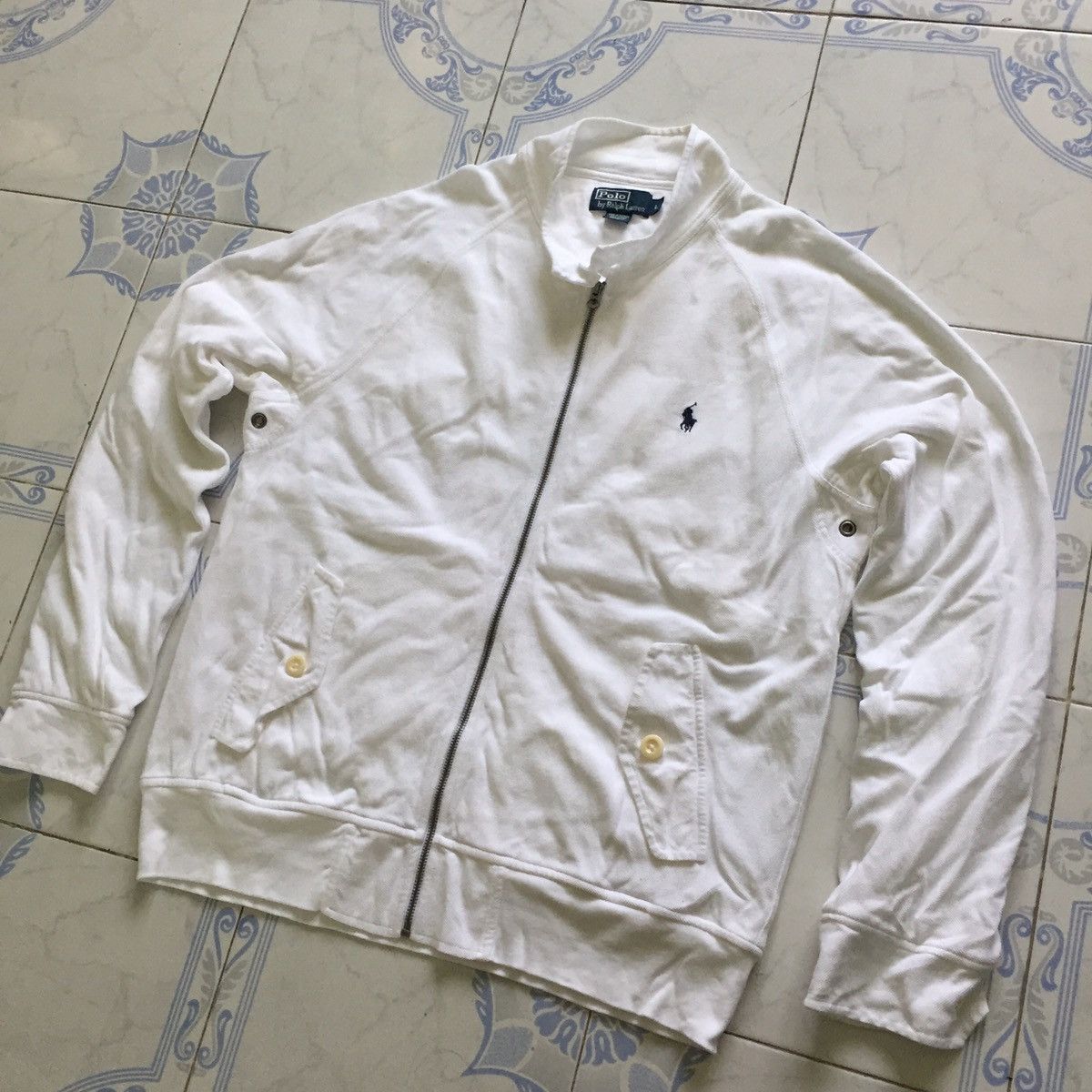 Polo Ralph Lauren All White Polo by Ralph Lauren Zipper Sweater Jacket Size US L / EU 52-54 / 3 - 2 Thumbnail