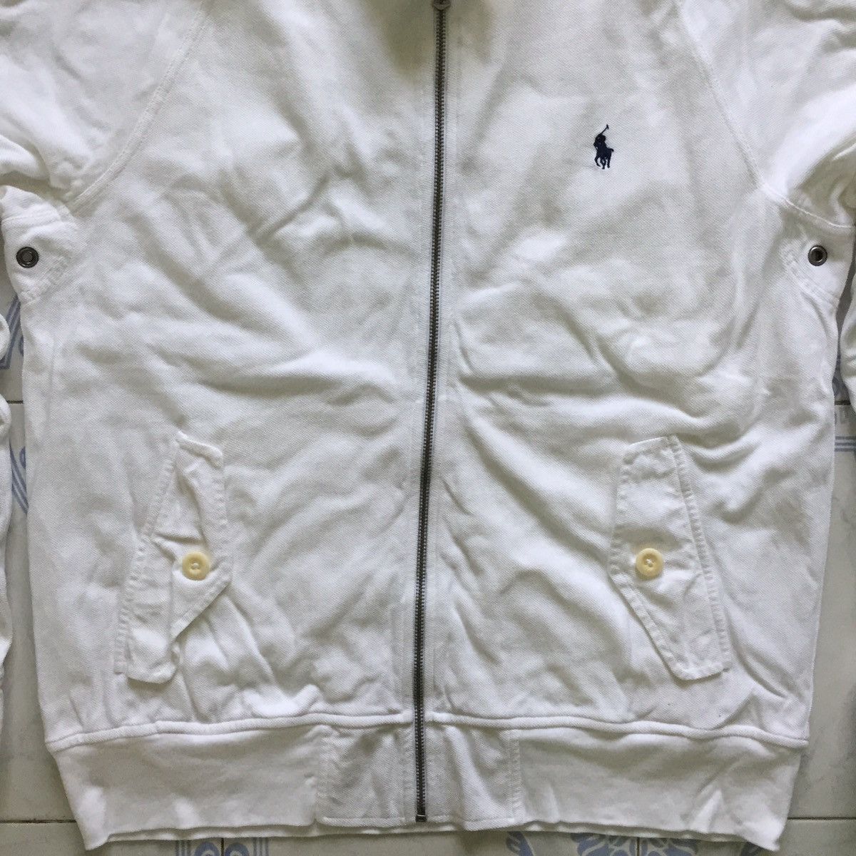 Polo Ralph Lauren All White Polo by Ralph Lauren Zipper Sweater Jacket Size US L / EU 52-54 / 3 - 3 Thumbnail