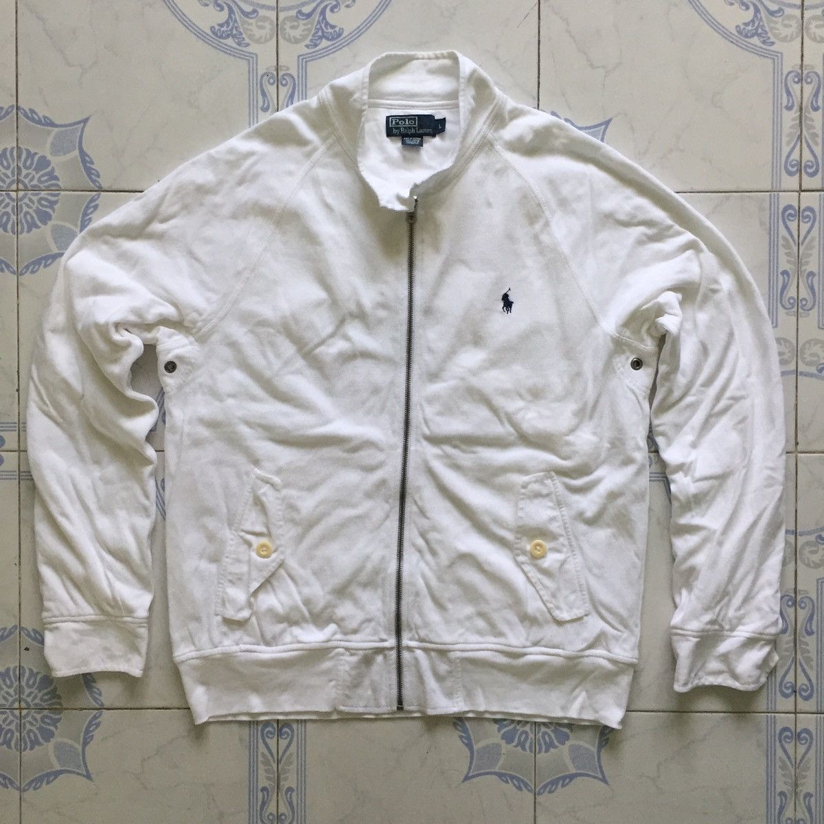 Polo Ralph Lauren All White Polo by Ralph Lauren Zipper Sweater Jacket Size US L / EU 52-54 / 3 - 1 Thumbnail