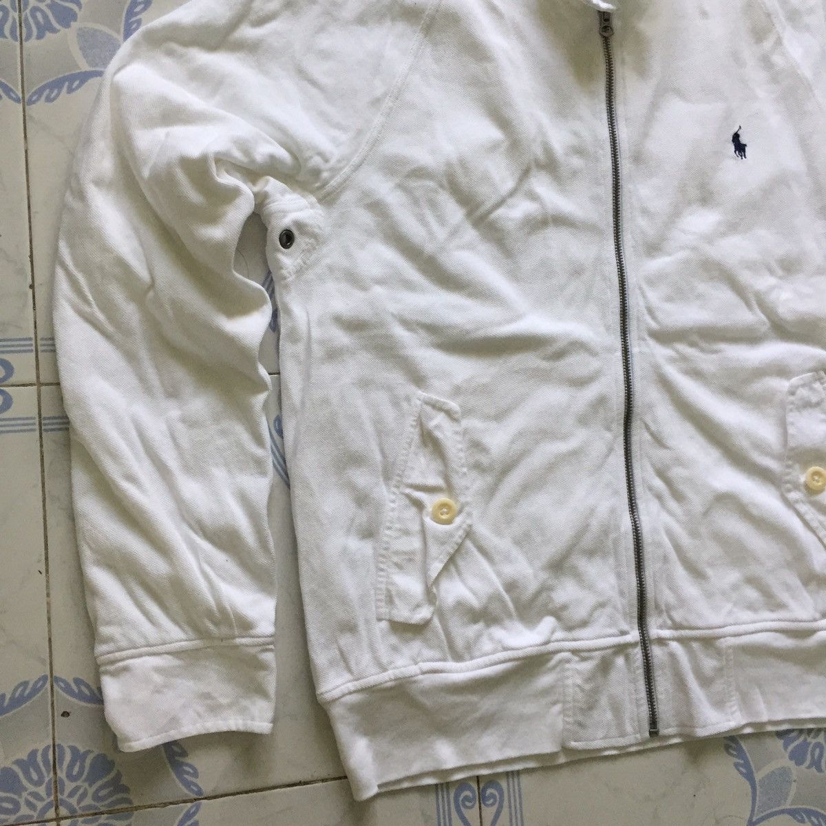 Polo Ralph Lauren All White Polo by Ralph Lauren Zipper Sweater Jacket Size US L / EU 52-54 / 3 - 4 Thumbnail