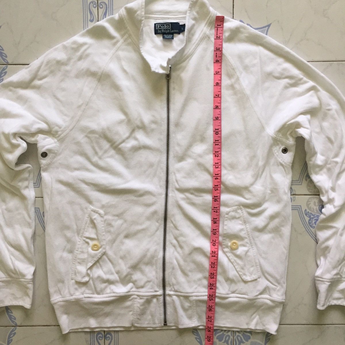 Polo Ralph Lauren All White Polo by Ralph Lauren Zipper Sweater Jacket Size US L / EU 52-54 / 3 - 20 Thumbnail