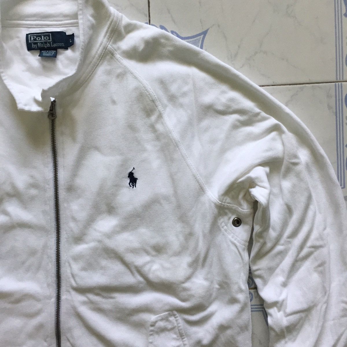 Polo Ralph Lauren All White Polo by Ralph Lauren Zipper Sweater Jacket Size US L / EU 52-54 / 3 - 6 Thumbnail