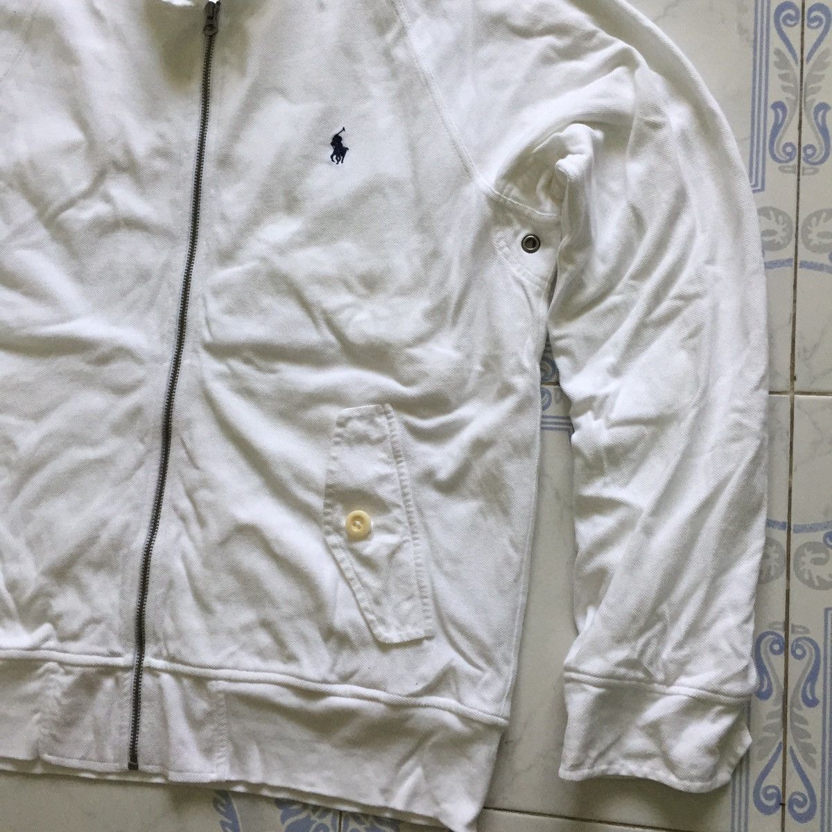 Polo Ralph Lauren All White Polo by Ralph Lauren Zipper Sweater Jacket Size US L / EU 52-54 / 3 - 5 Thumbnail