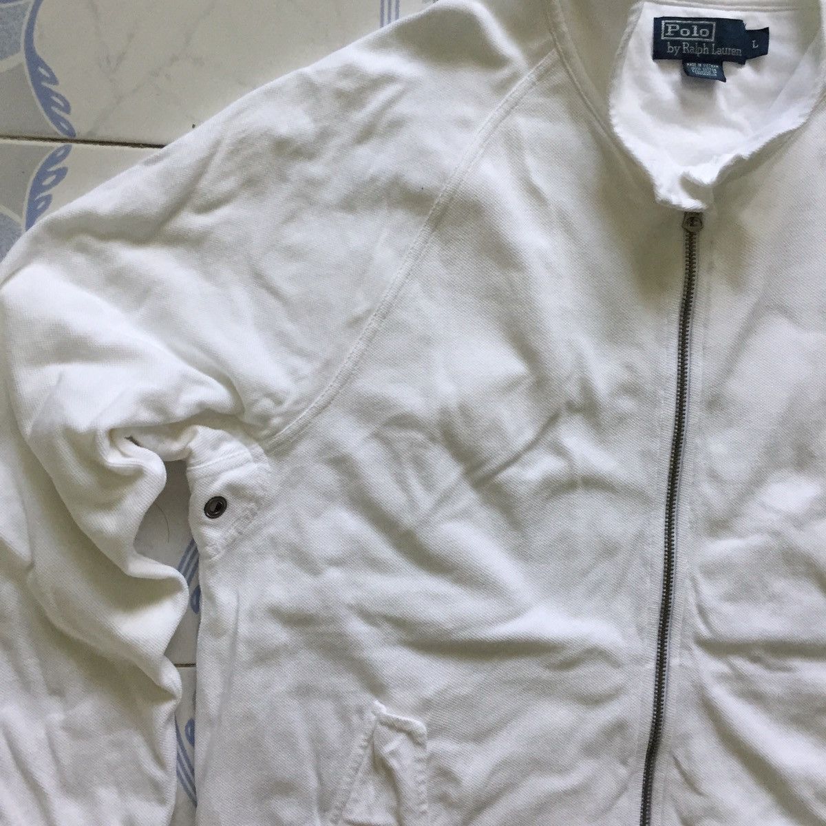 Polo Ralph Lauren All White Polo by Ralph Lauren Zipper Sweater Jacket Size US L / EU 52-54 / 3 - 7 Thumbnail