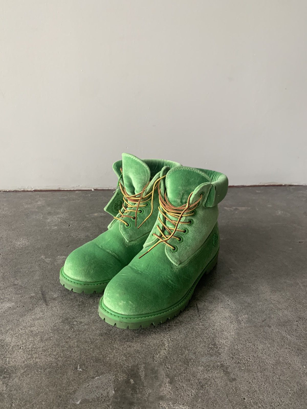 Off white timbs on sale green