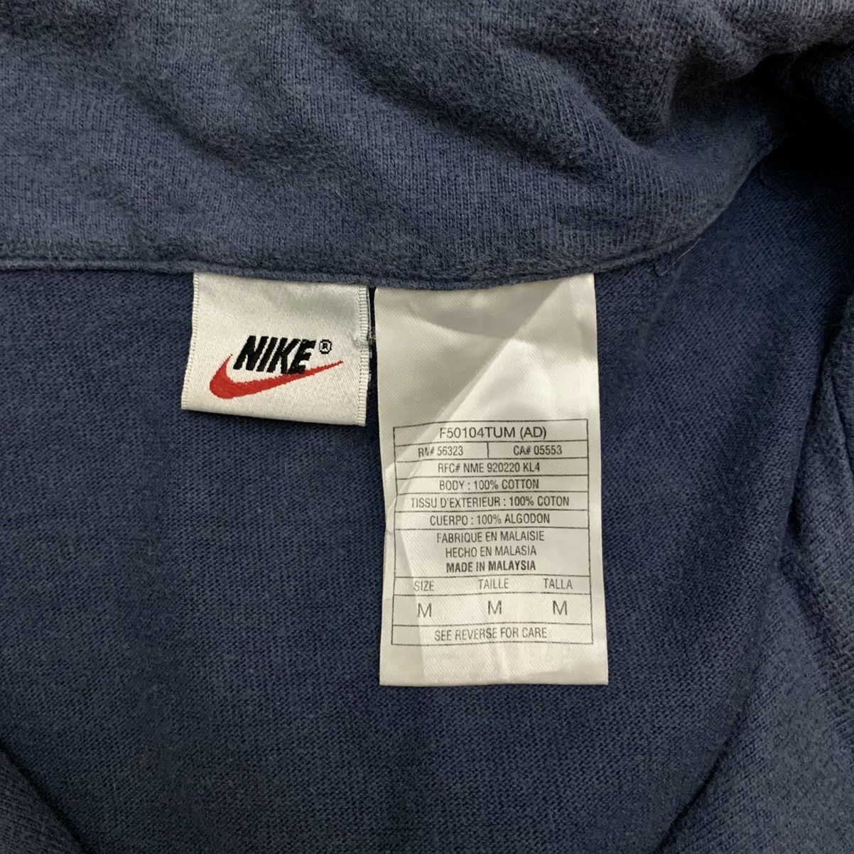 Nike Vtg Nike Air Embroidered 1/4 Zip Up Sweatshirt Size US M / EU 48-50 / 2 - 5 Thumbnail