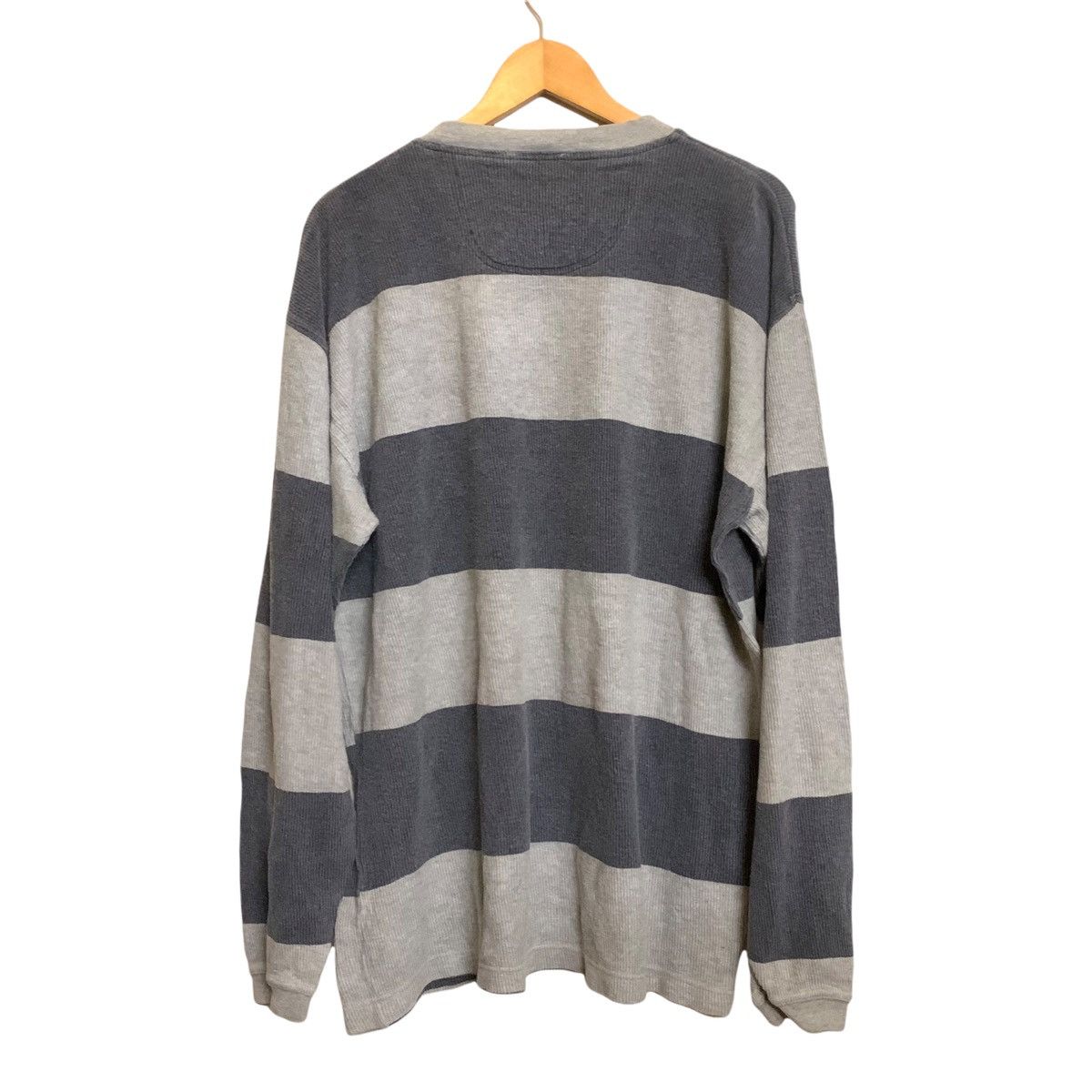 Levi's × Vintage Vtg Levis Waffle Cotton Striped Border Sweatshirt Size US M / EU 48-50 / 2 - 5 Thumbnail
