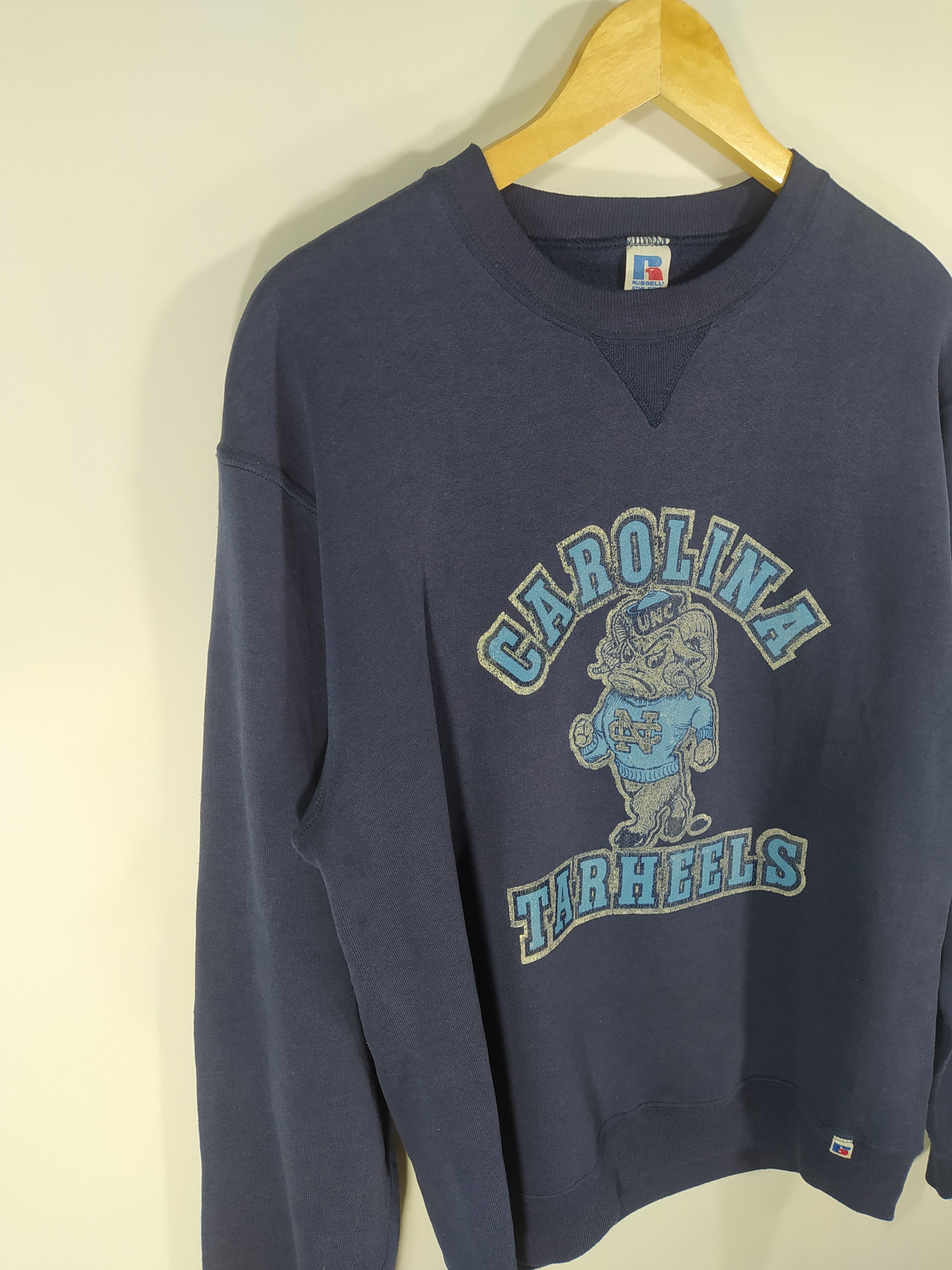 Russell Athletic Vintage 80s Blue Sun Faded Carolina tarheels Size US M / EU 48-50 / 2 - 2 Thumbnail