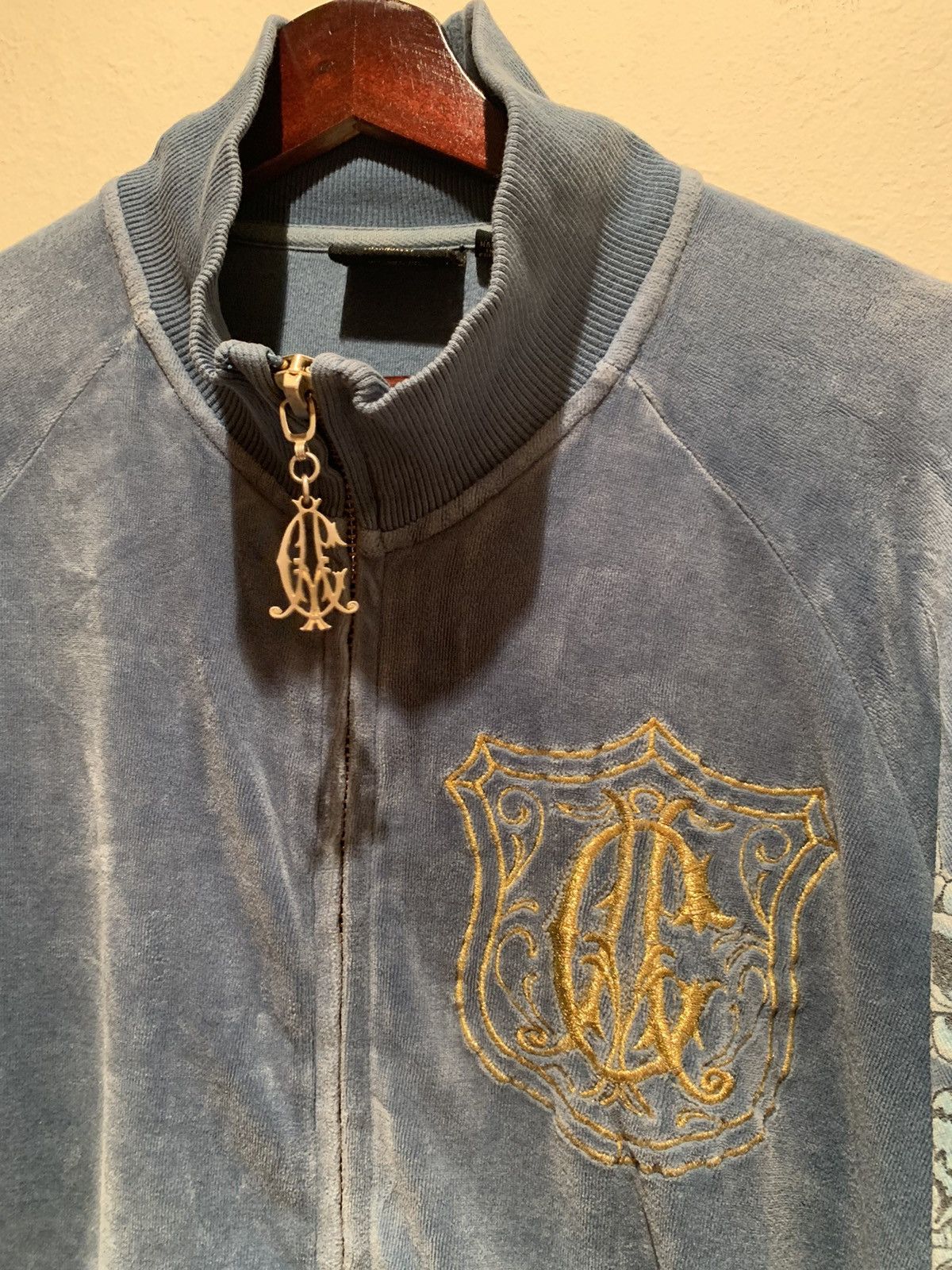 Christian Audigier × Ed Hardy × Vintage *RARE* Vintage Christian Audigier Velour Embroidered Jacket Size US L / EU 52-54 / 3 - 4 Thumbnail
