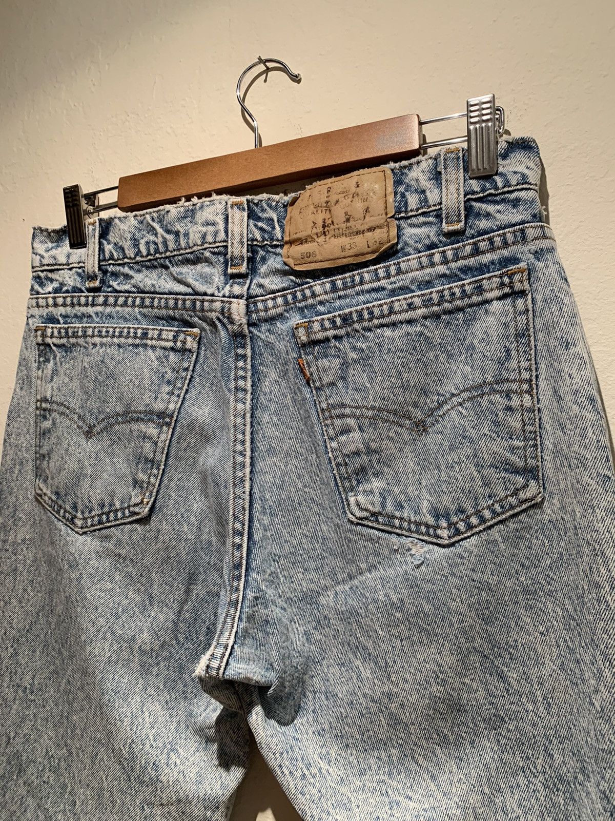 Levi's × Levi's Vintage Clothing × Vintage *RARE* Vintage Levi’s 505 Orange Tab Denim Jeans - 33 x 32 Size US 33 - 4 Thumbnail