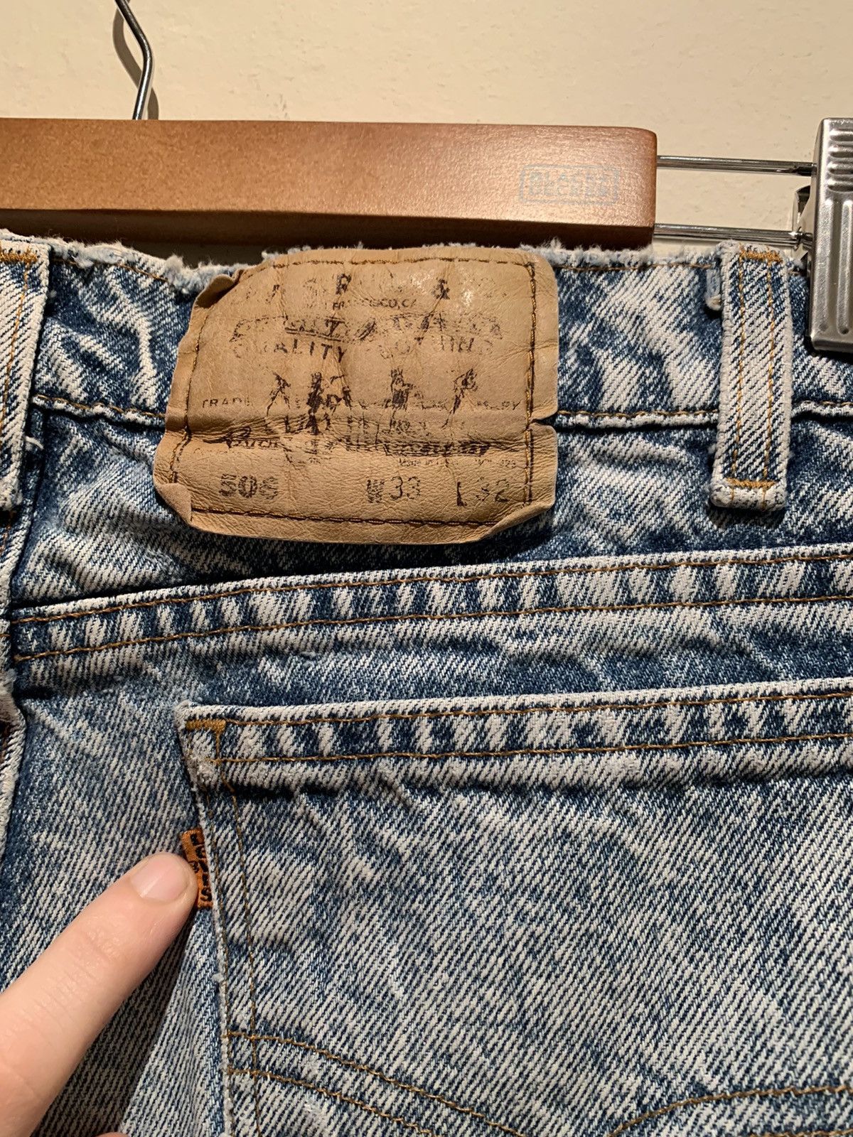 Levi's × Levi's Vintage Clothing × Vintage *RARE* Vintage Levi’s 505 Orange Tab Denim Jeans - 33 x 32 Size US 33 - 6 Thumbnail