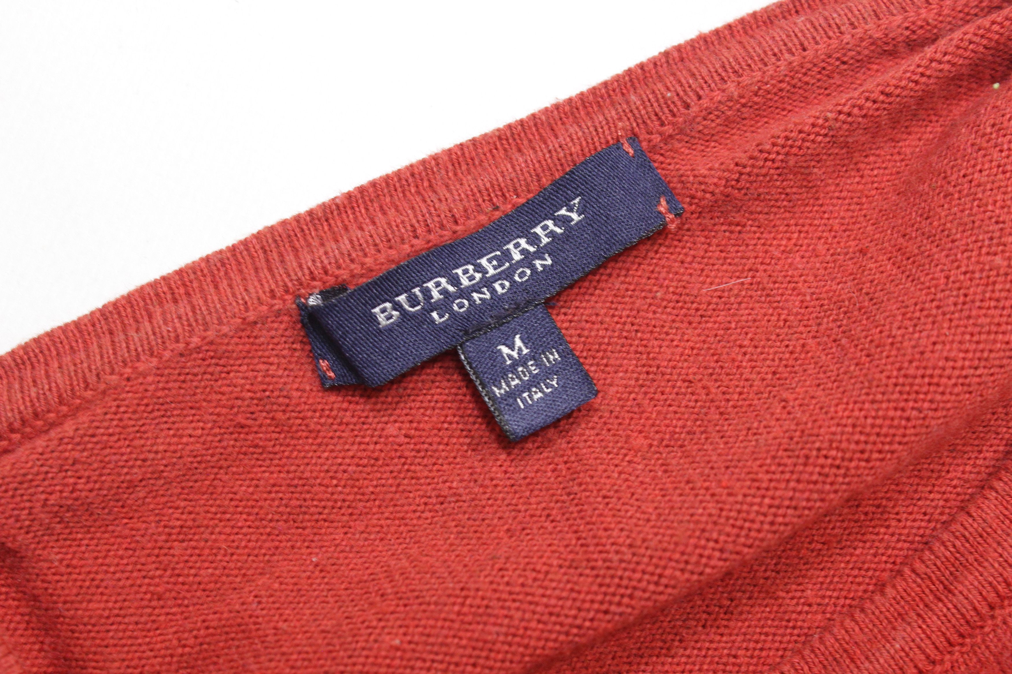 Burberry London Nova Check Sleeve Sweater Vintage Size US M / EU 48-50 / 2 - 8 Thumbnail