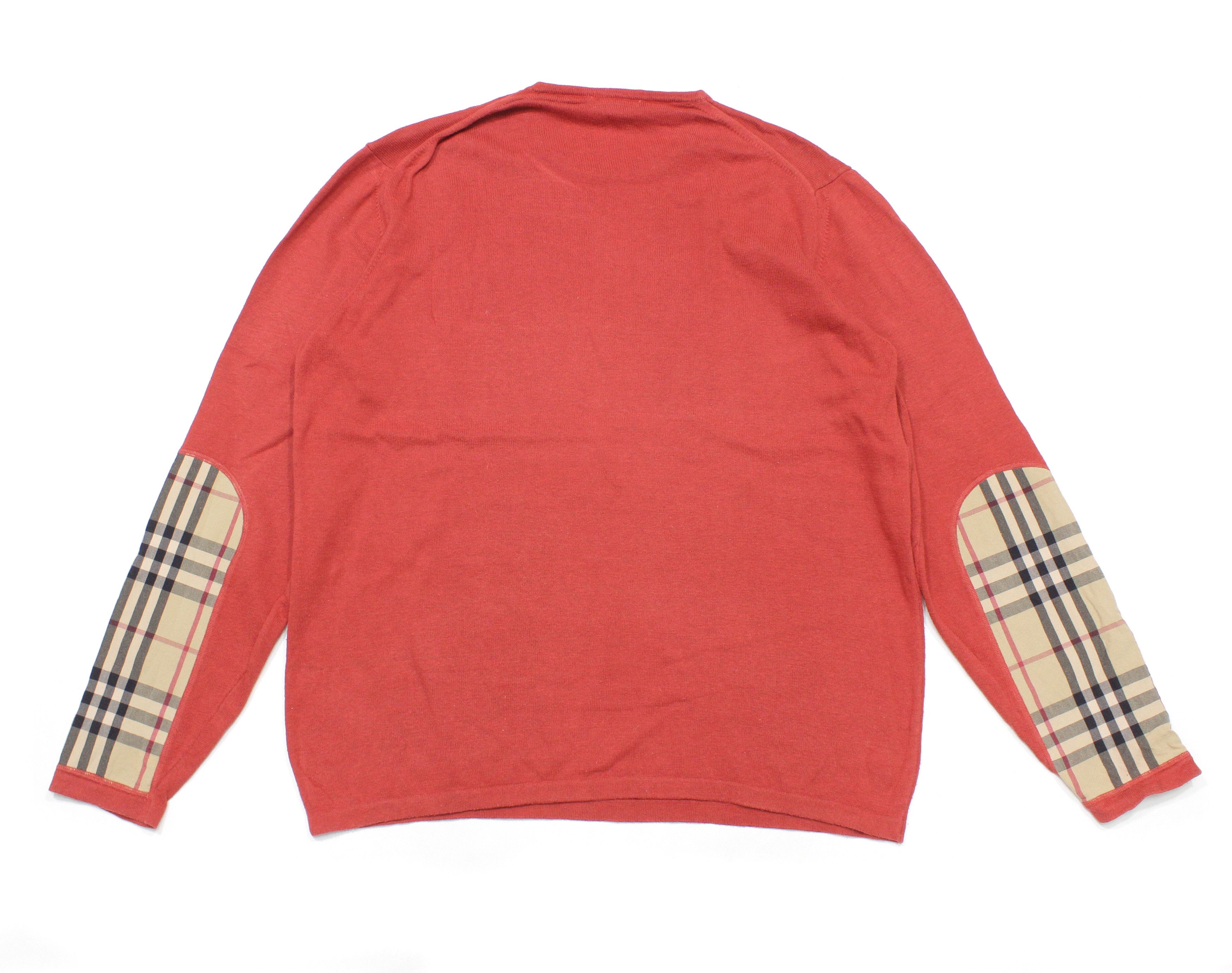 Burberry London Nova Check Sleeve Sweater Vintage Size US M / EU 48-50 / 2 - 2 Thumbnail