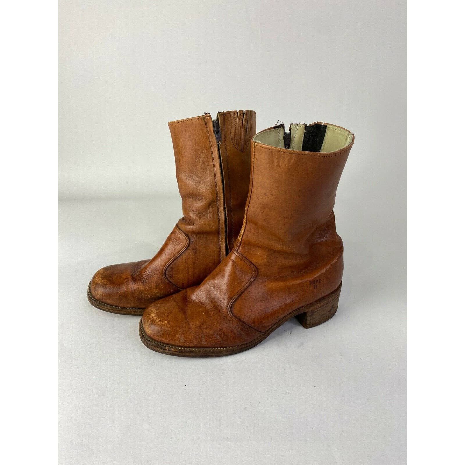Frye 1970's VINTAGE Men's Side Zip FRYE CAMPUS Boots 10D USA 5555