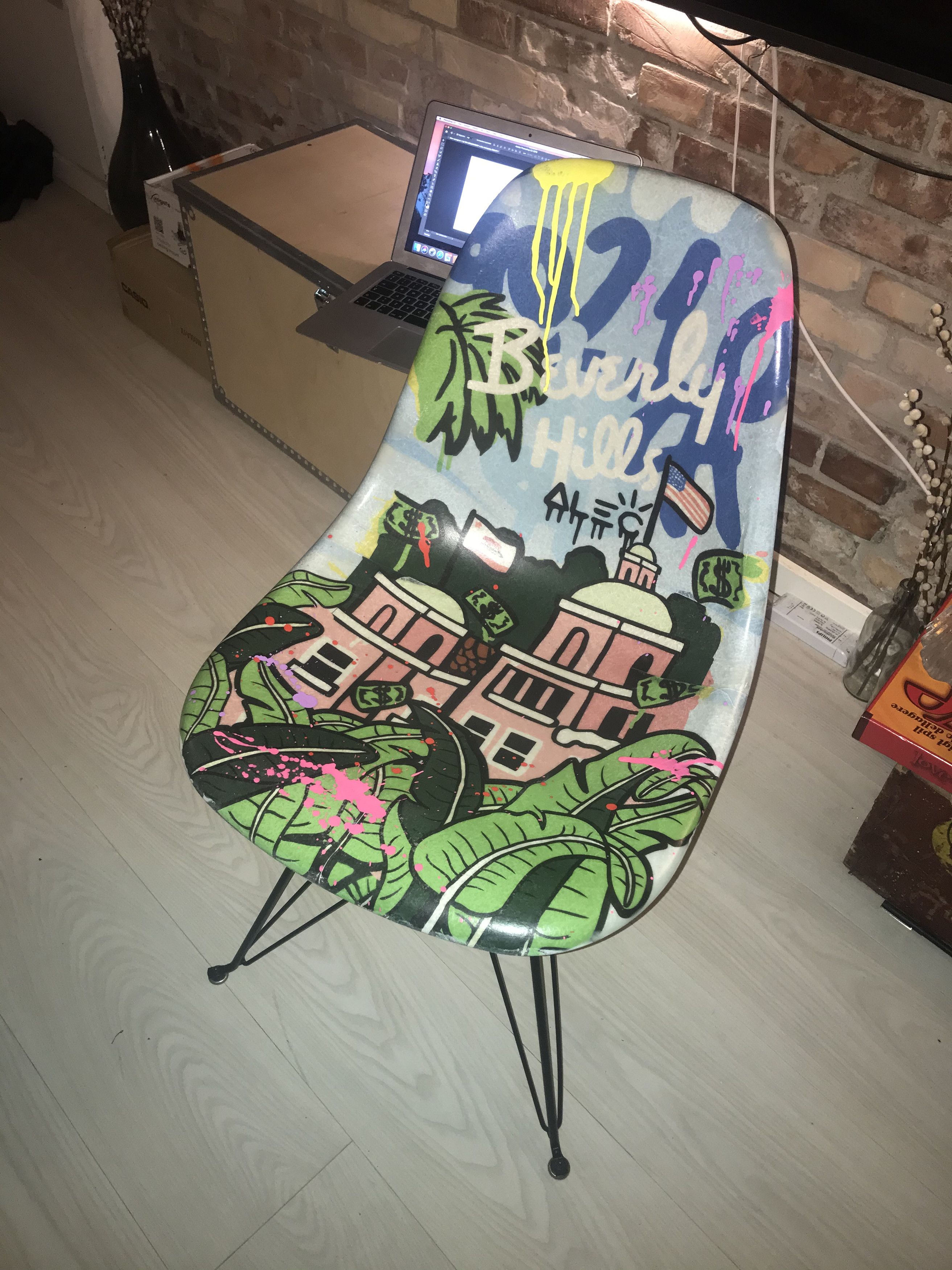 image of Alec Monopoly Bh Modernica Chair, 2019 in Palm Tree Color, Men's