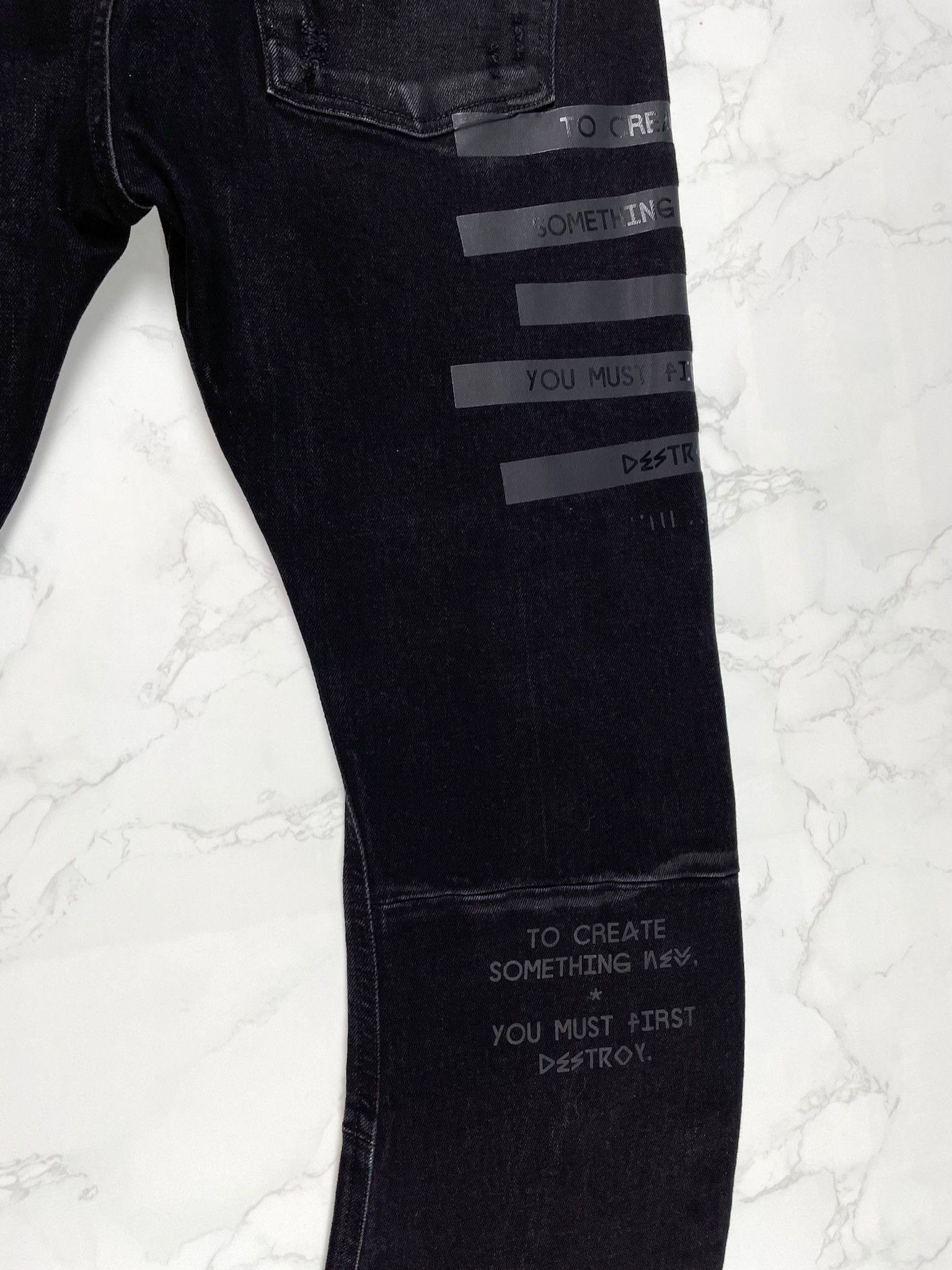 Ben Taverniti Unravel Project LOWEST PRICE Unravel Project Distoyed Skinny Jeans Size US 32 / EU 48 - 13 Thumbnail