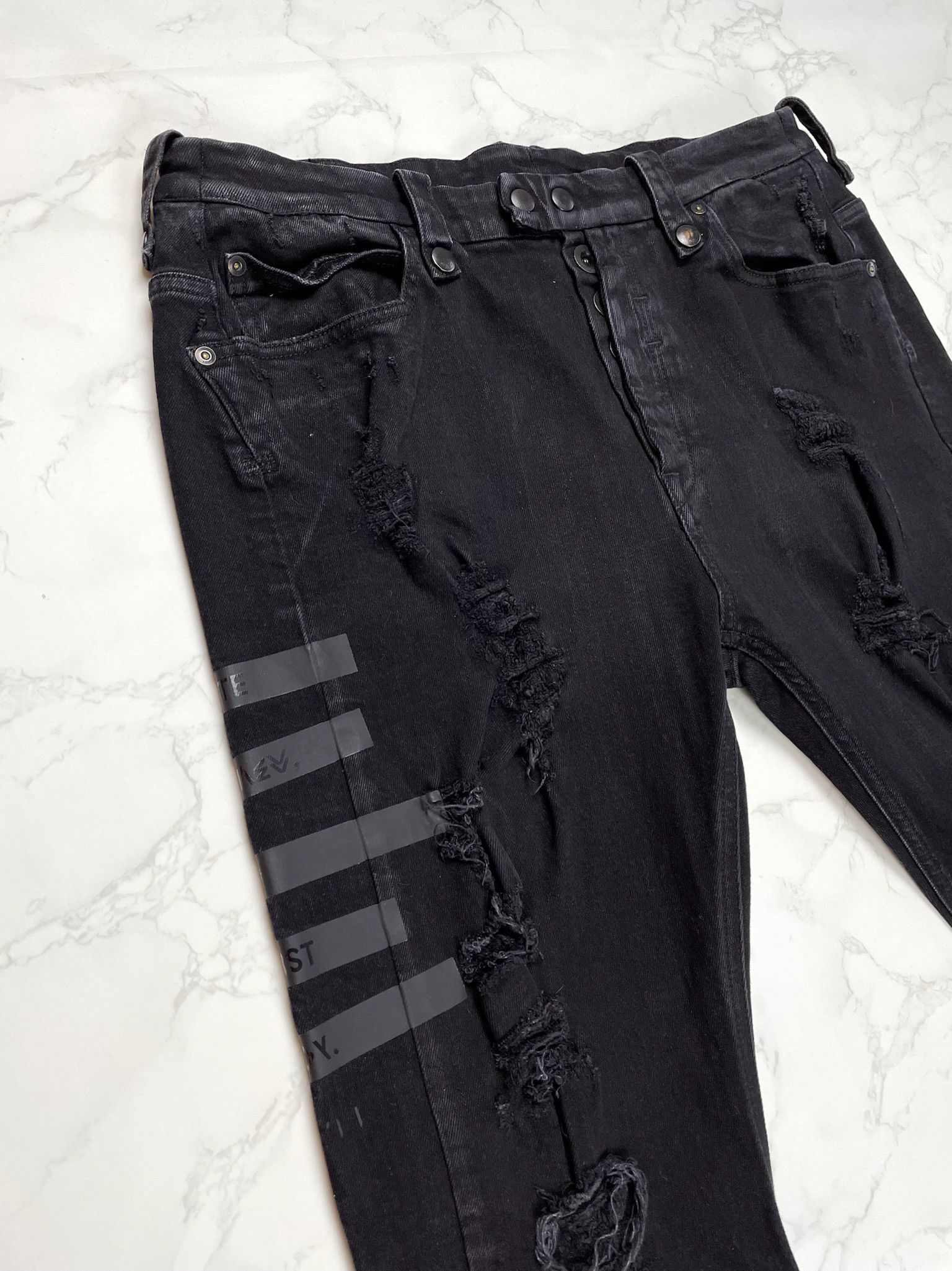 Ben Taverniti Unravel Project LOWEST PRICE Unravel Project Distoyed Skinny Jeans Size US 32 / EU 48 - 7 Thumbnail